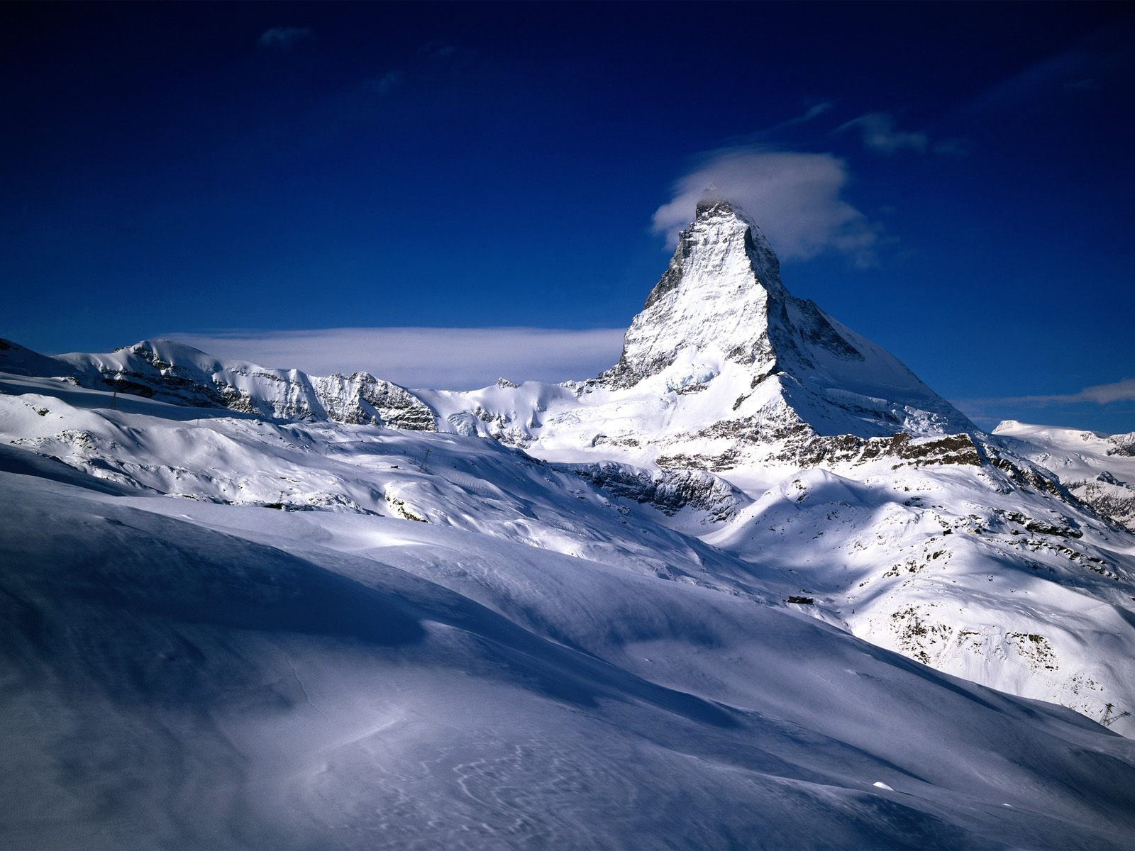 Matterhorn Valais Switzerland HD, snowy mountains photo, nature