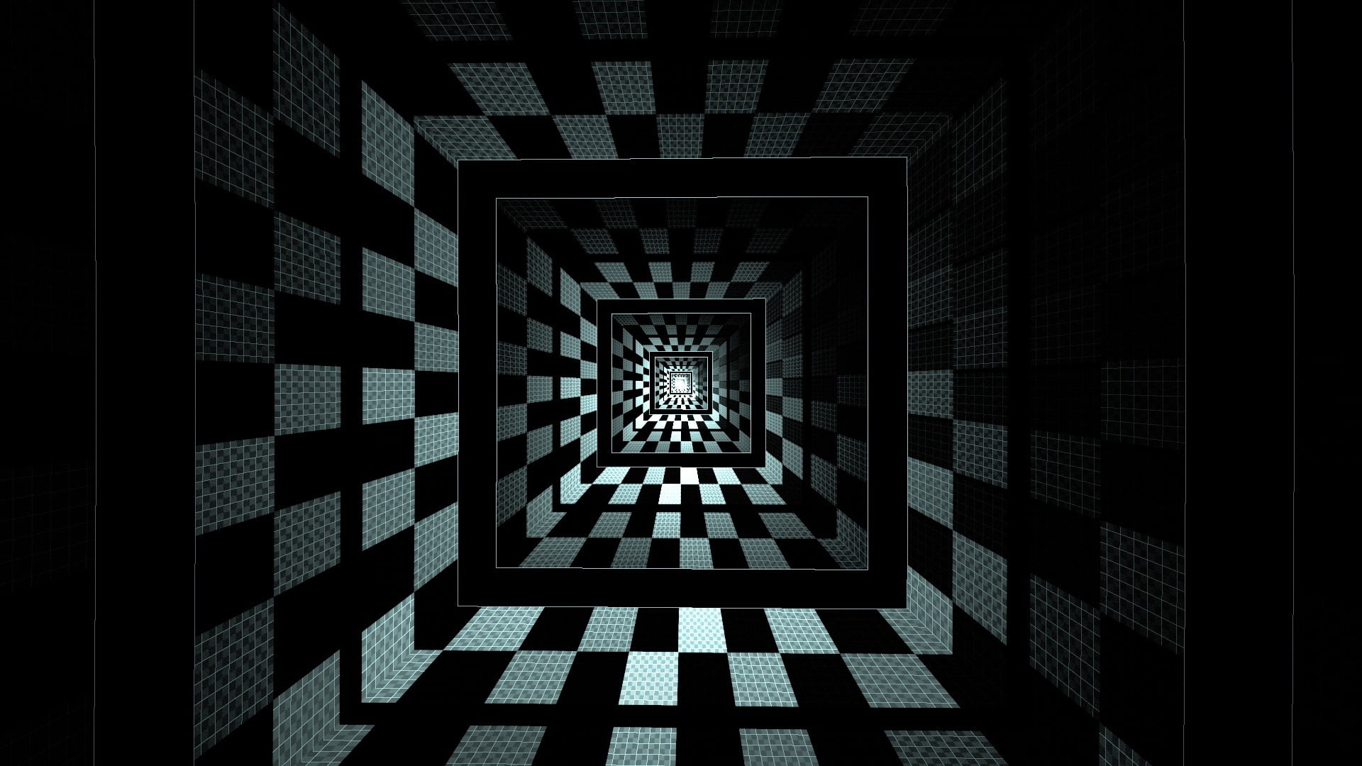 square optical illusion wallpaper, squares, dip, room, shadow