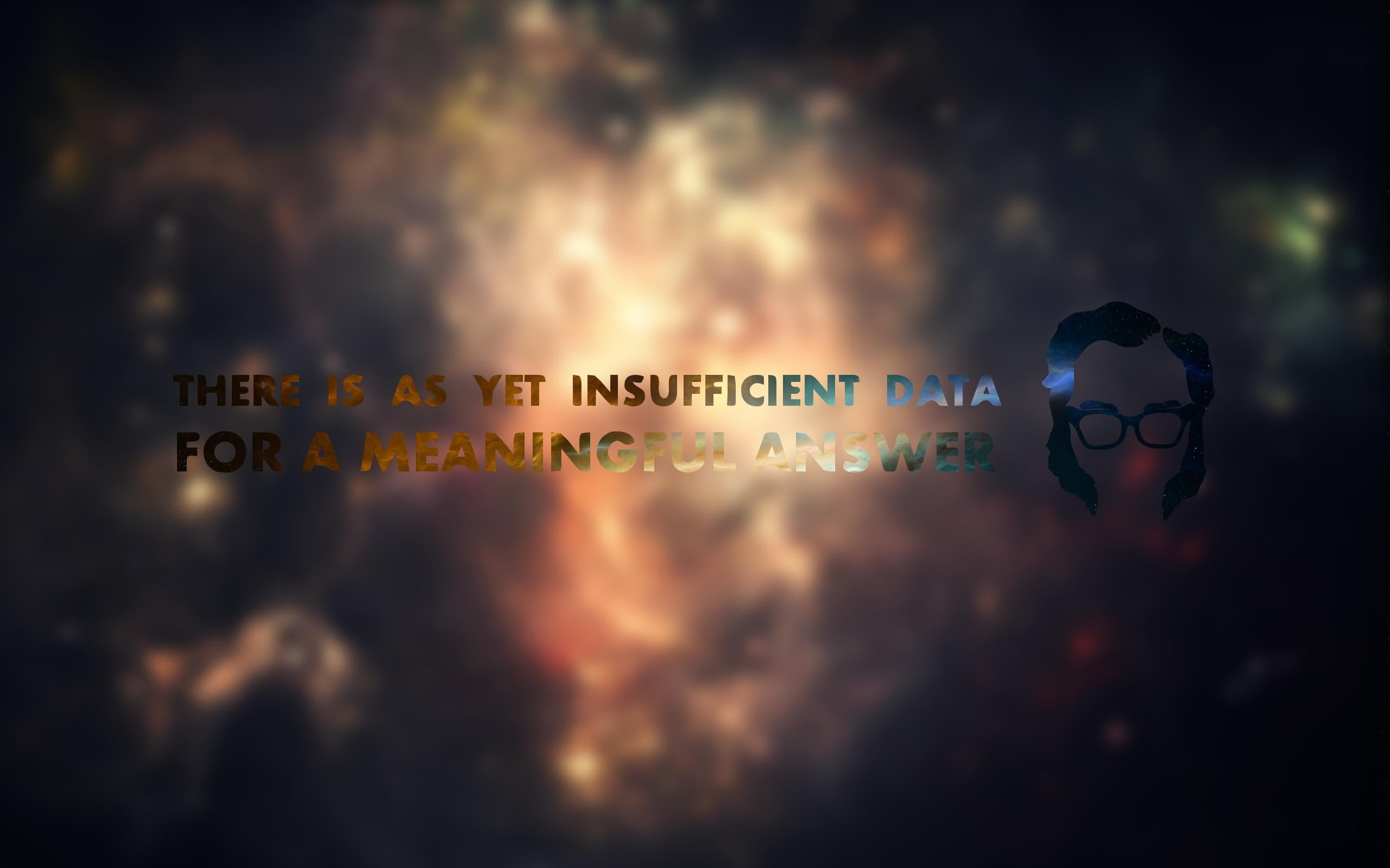 Isaac Asimov, space, blurred, typography, the last question