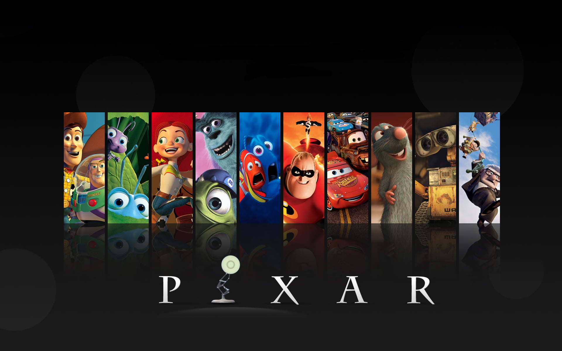 Disney Pixar characters digital wallpaper, cartoons, vector, illustration