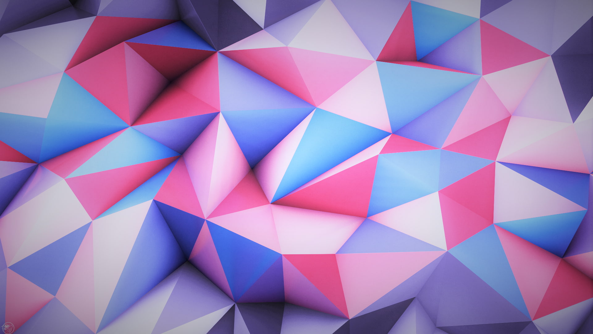 abstract, 3D, pink, blue, bright, colorful, backgrounds, shape
