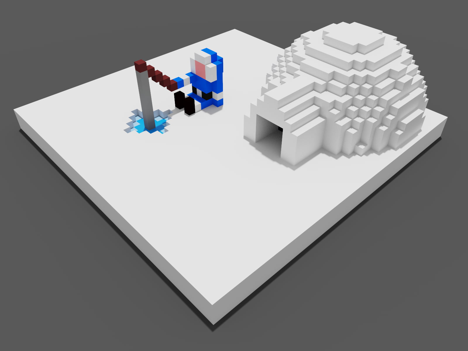 voxels, snow