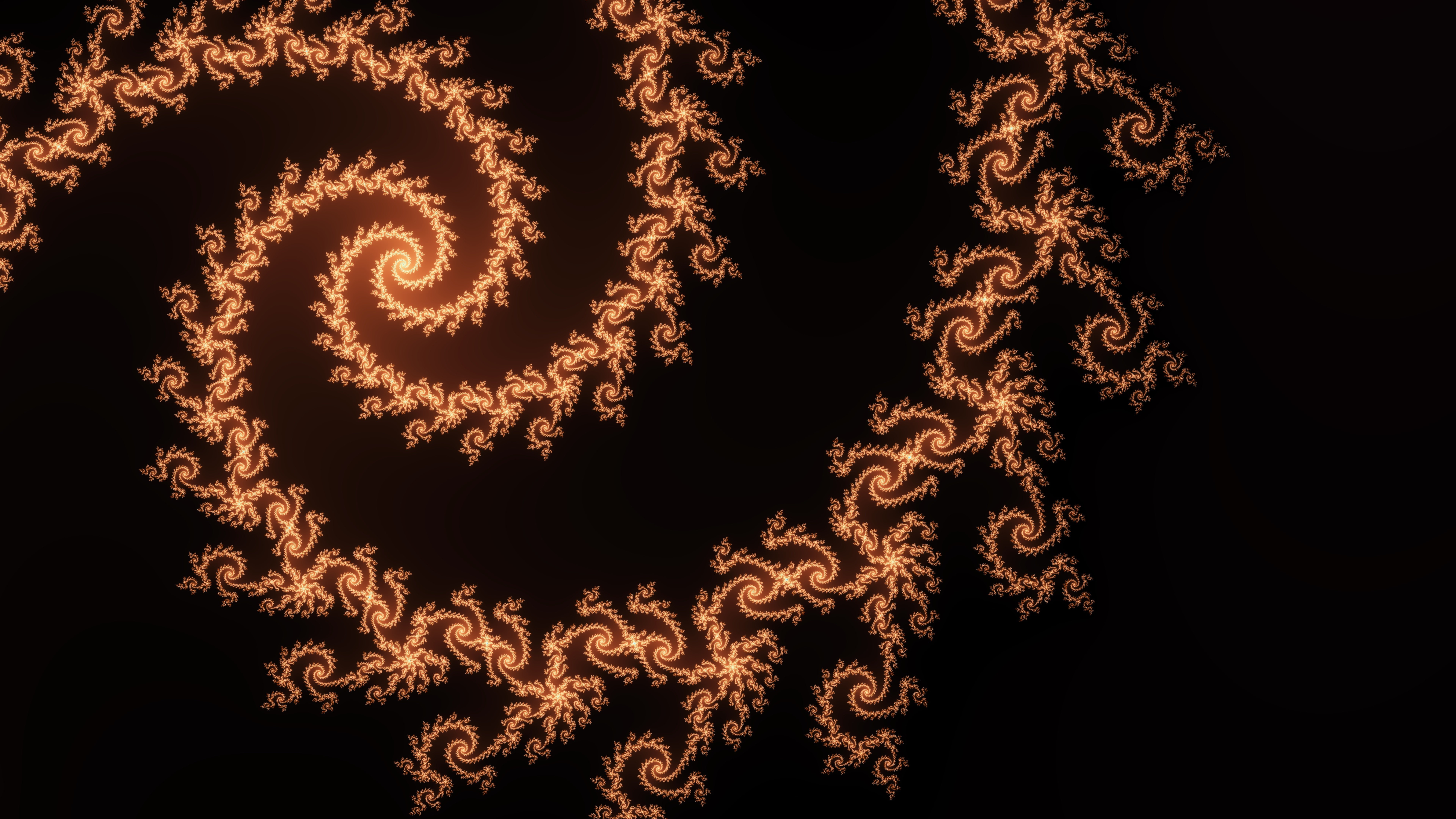 fractal, 3D fractal, black background, illuminated, no people
