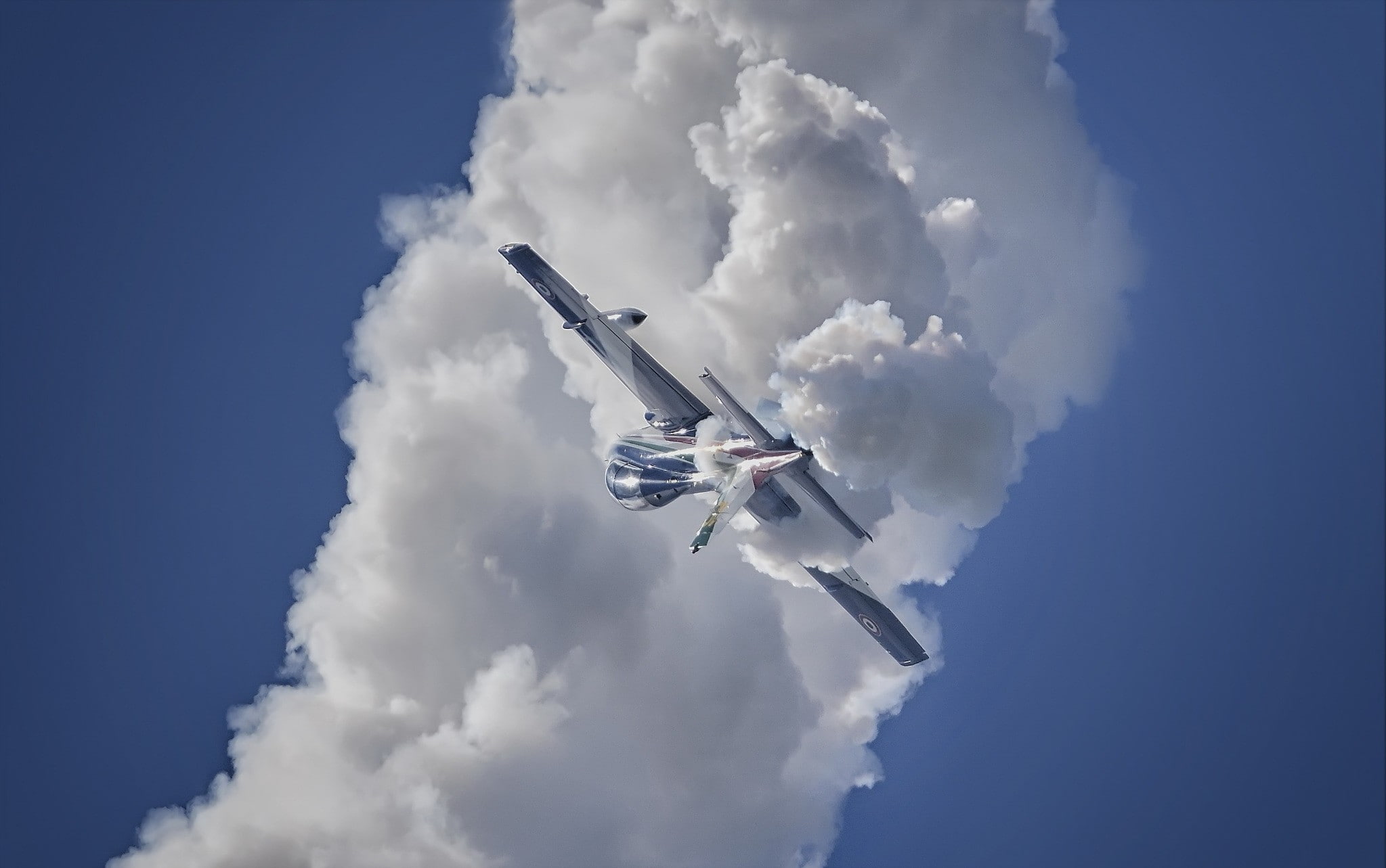 339, Aermacchi MB, aircraft, airplane, clouds, sky, vehicle