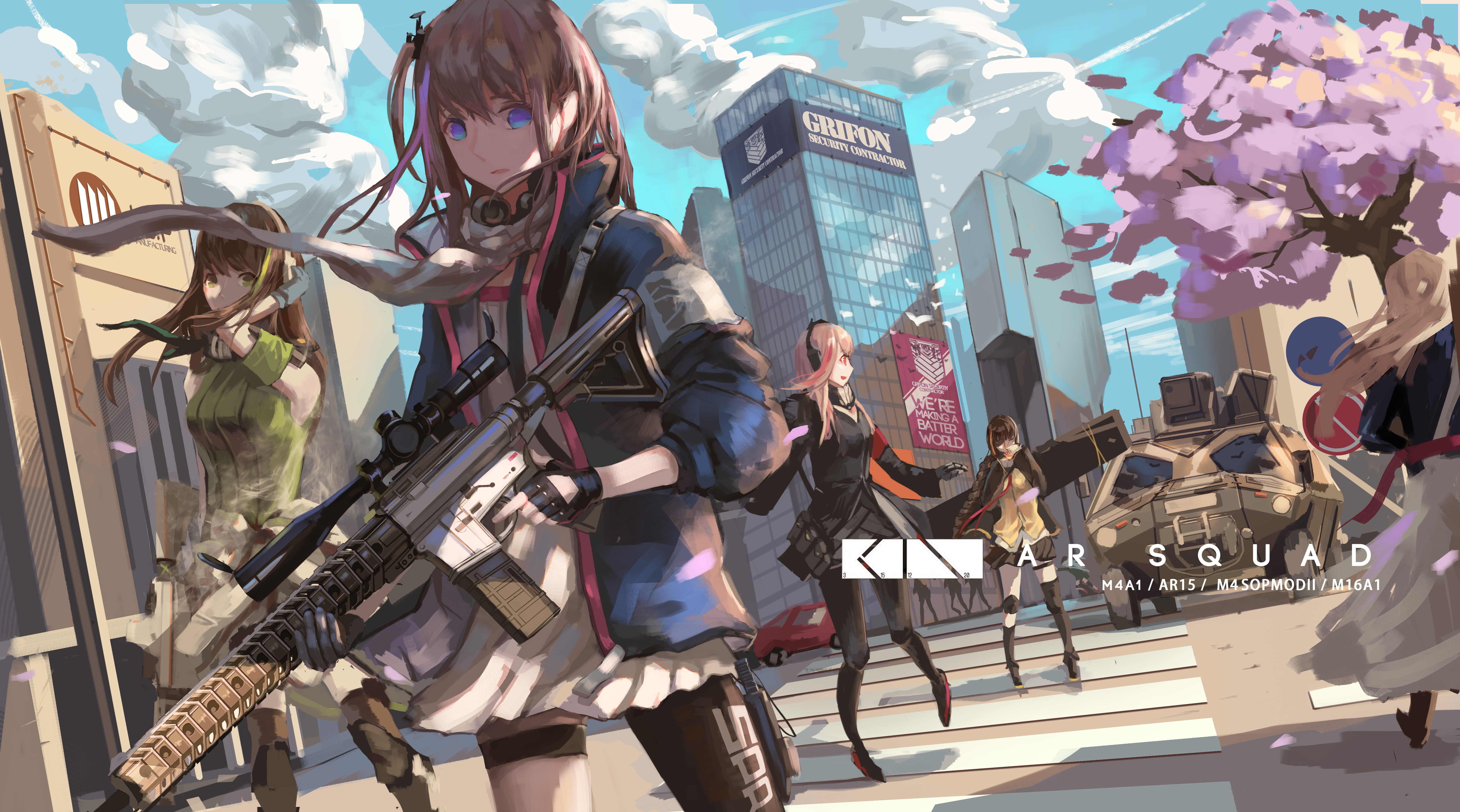 anime, Girls Frontline, gun, Girls_Frontline, girls with guns