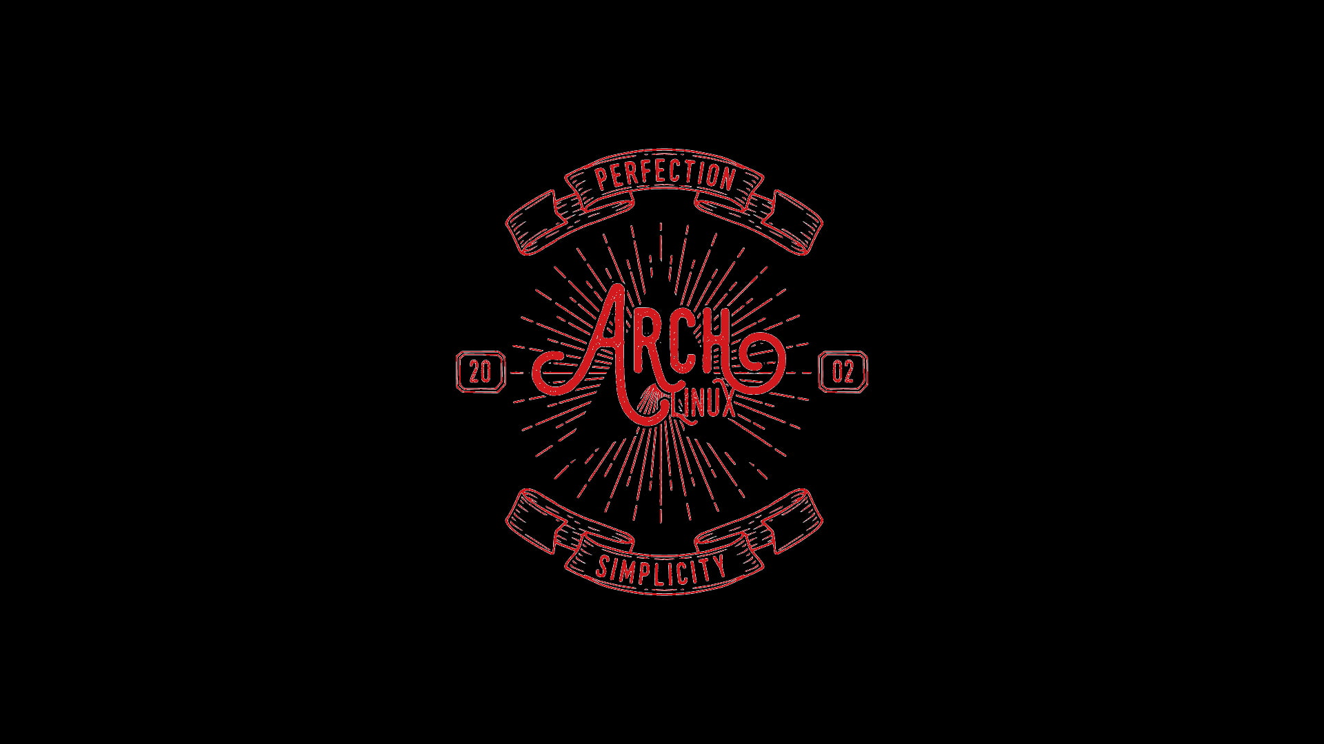 Arch Linux, black background
