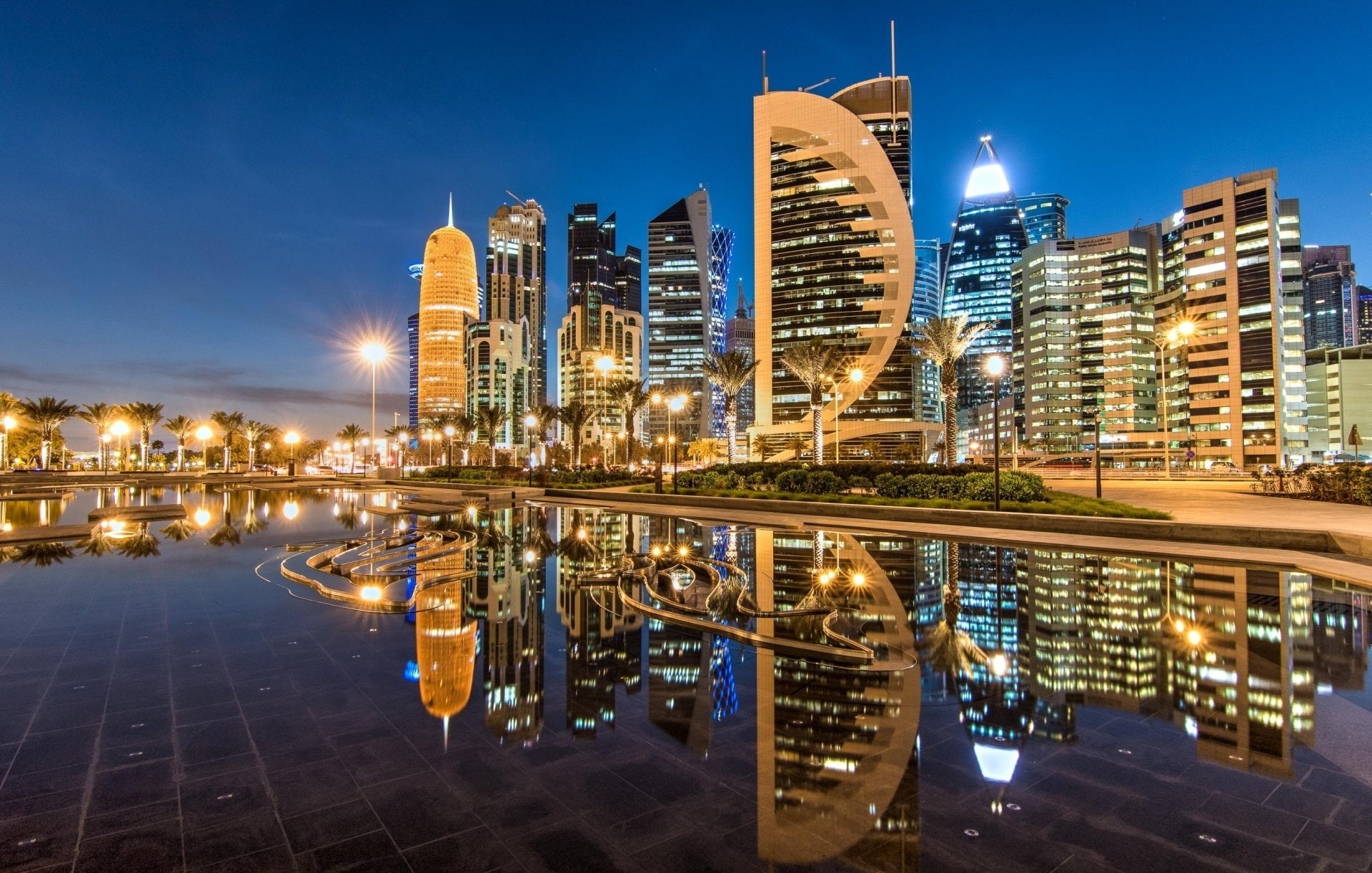 Free download | HD wallpaper: Cities, Doha, Building, City, Light ...
