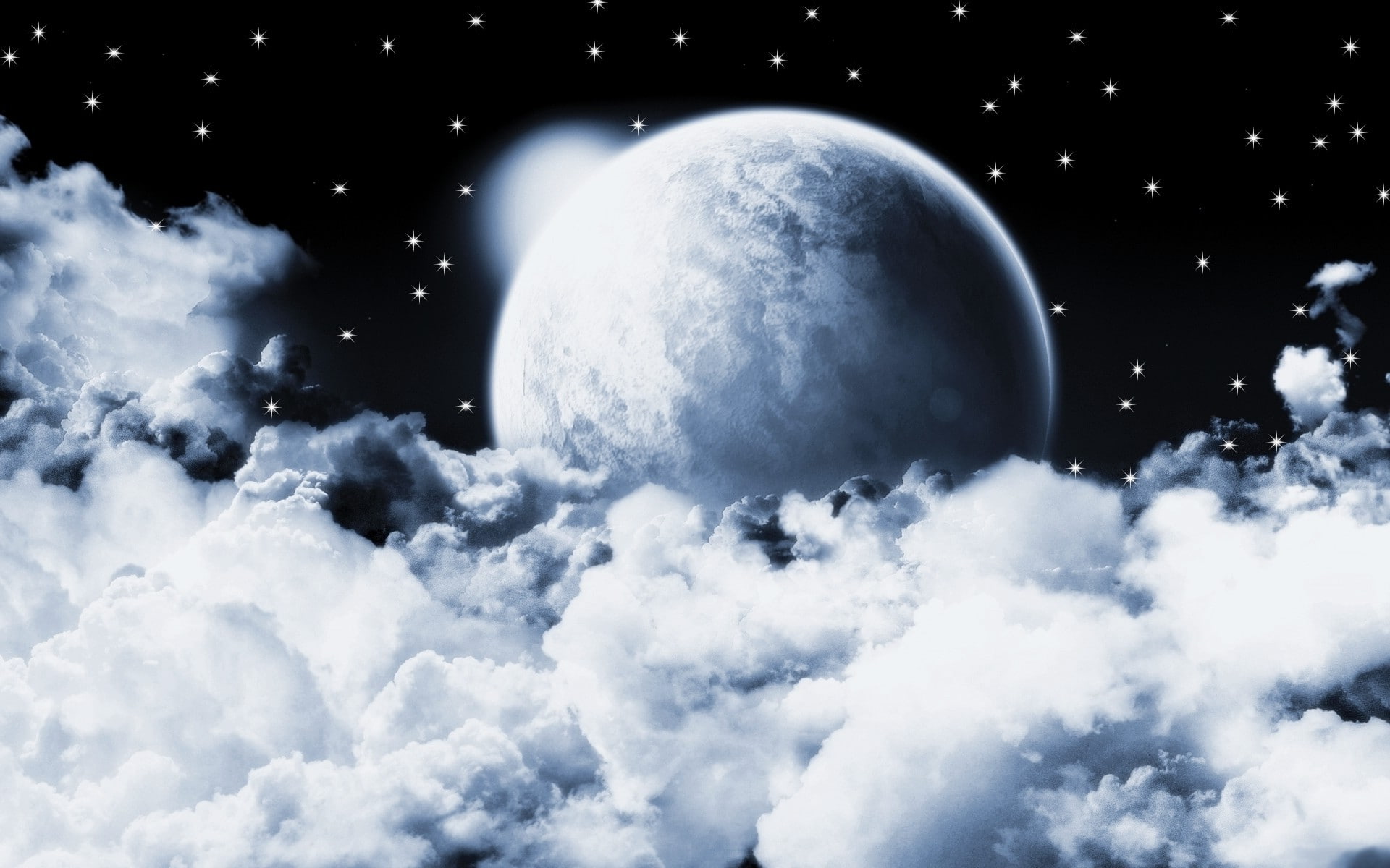 clouds, planet, space, sky, astronomy, cloud - sky, planet - space