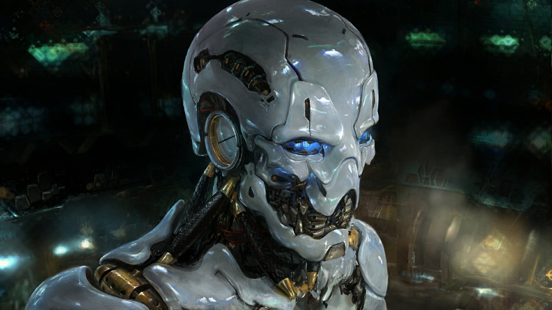 white robot digital wallpaper, fiction, sci-fi, representation