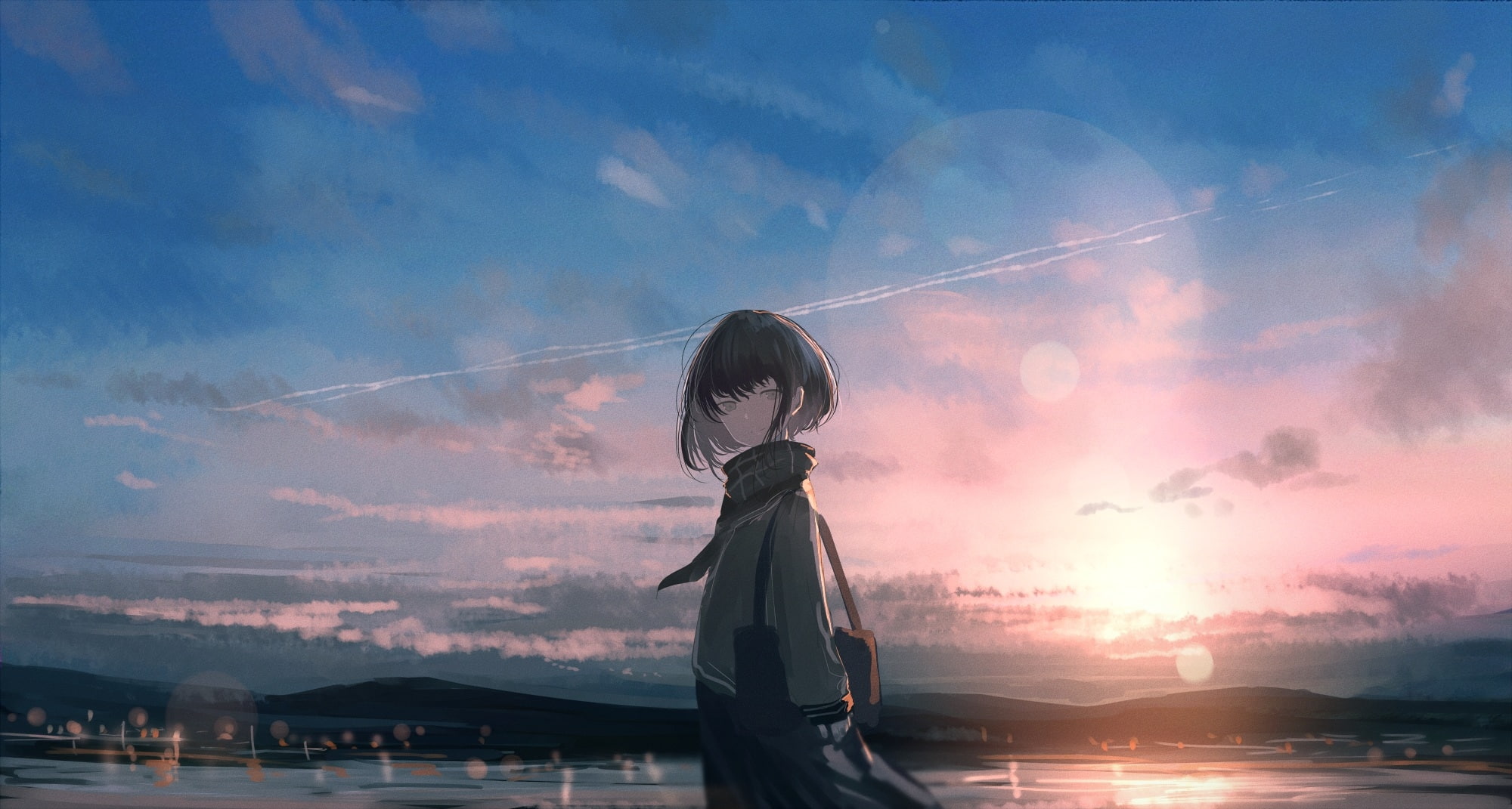 Free download | HD wallpaper: anime girl, school uniform, sunlight ...