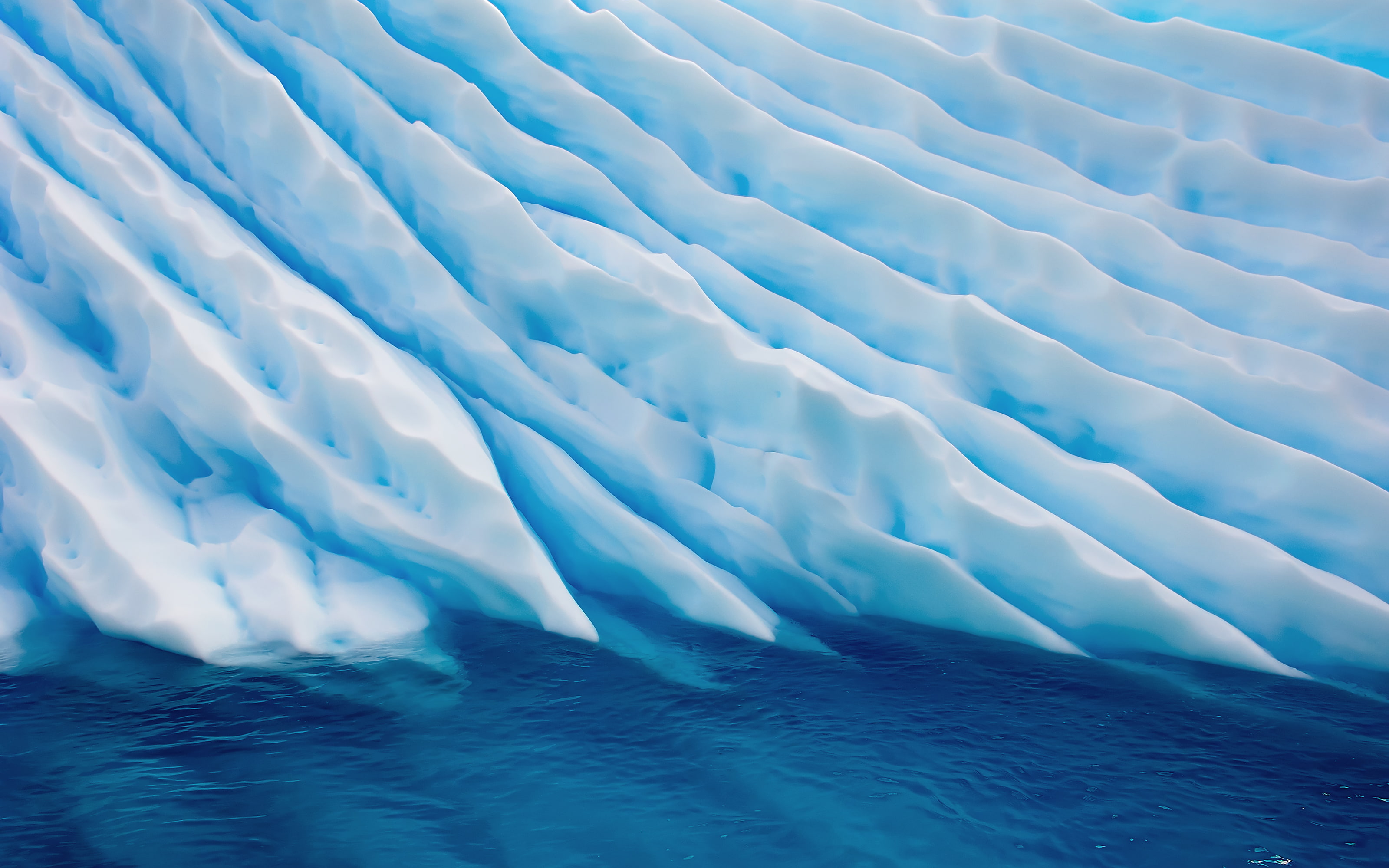 iceberg digital wallpaper, cold, water, North, Mavericks, OS X