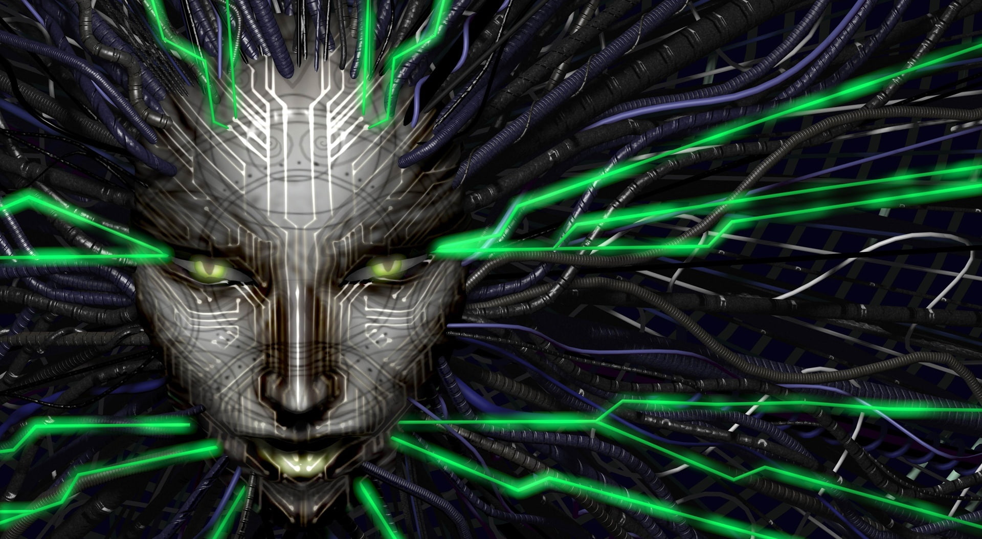 Alienware Computer, robotic human face illustration, Computers