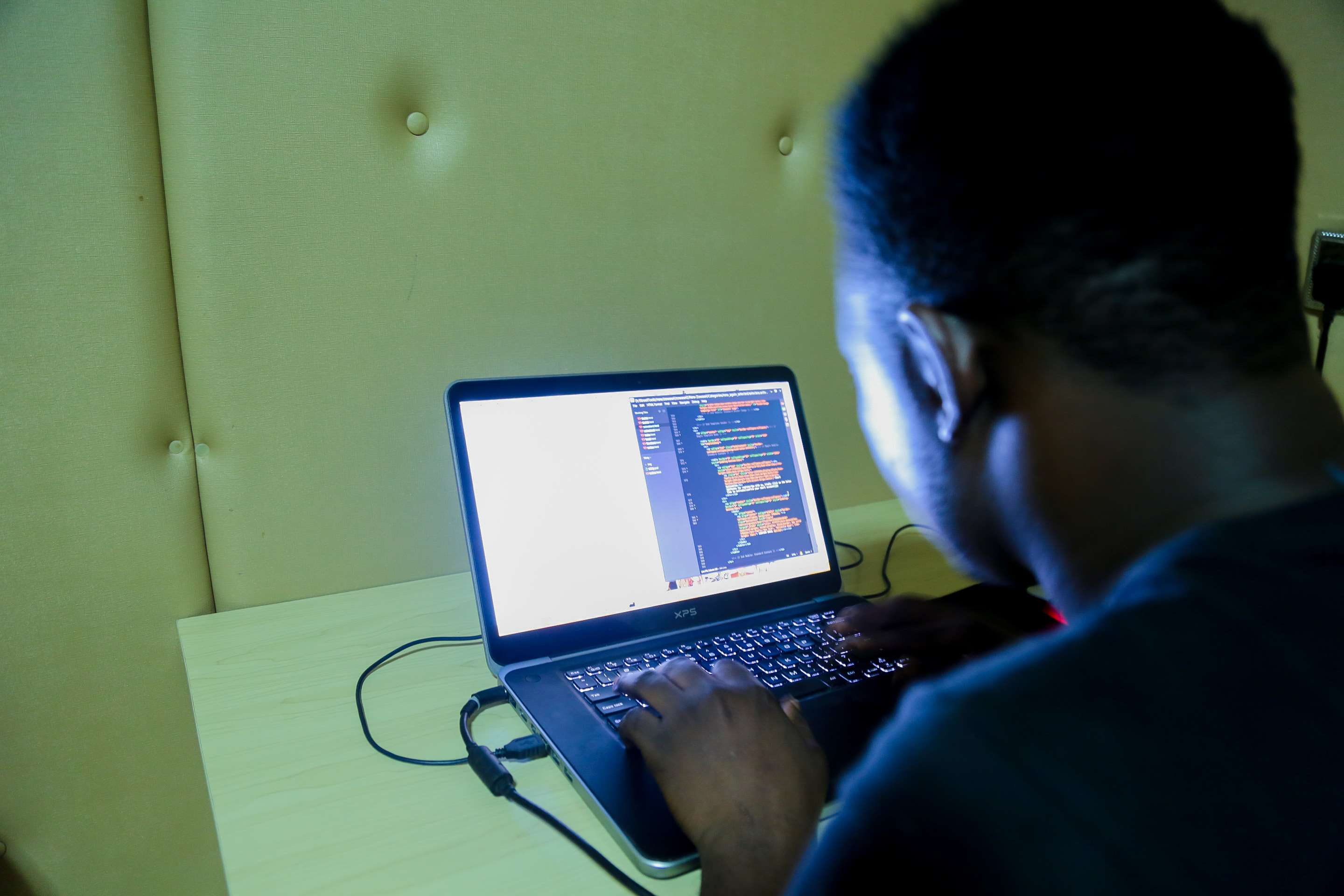 code, code editor, laptop, office, photo studio, programmer