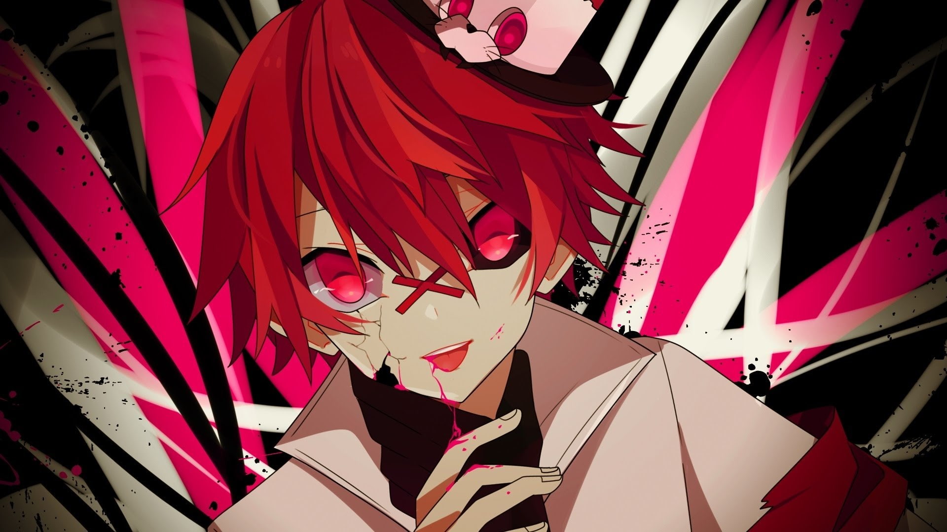 Anime, Vocaloid, Fukase (Vocaloid), one person, red, creativity