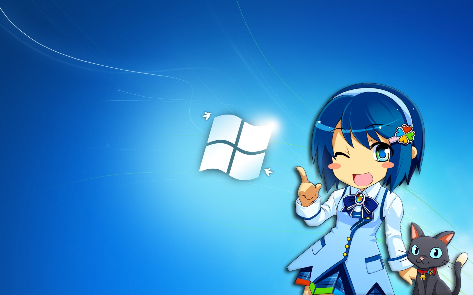 Free download | HD wallpaper: madobe nanami microsoft windows logos ...