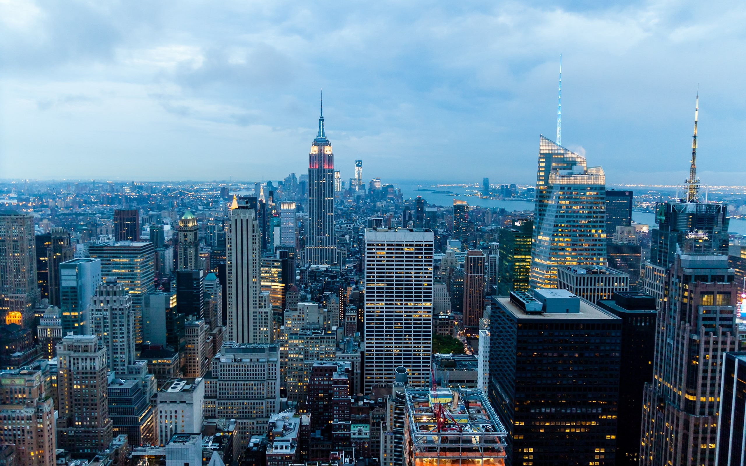 Free download | HD wallpaper: New york, Buildings, Skyscrapers, Night ...