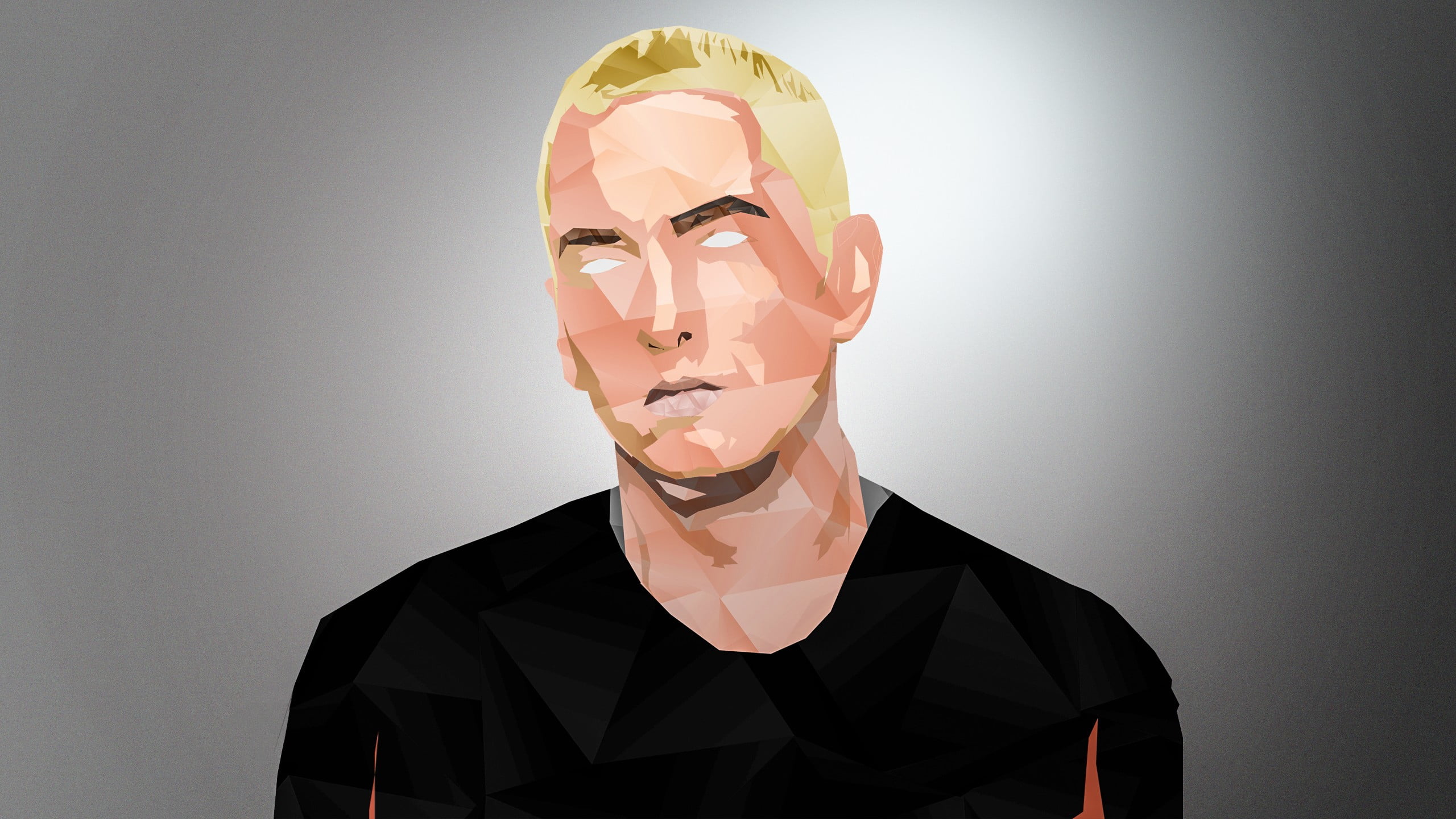Eminem digital art, shadyxv, Marshall Mathers, low poly, rap