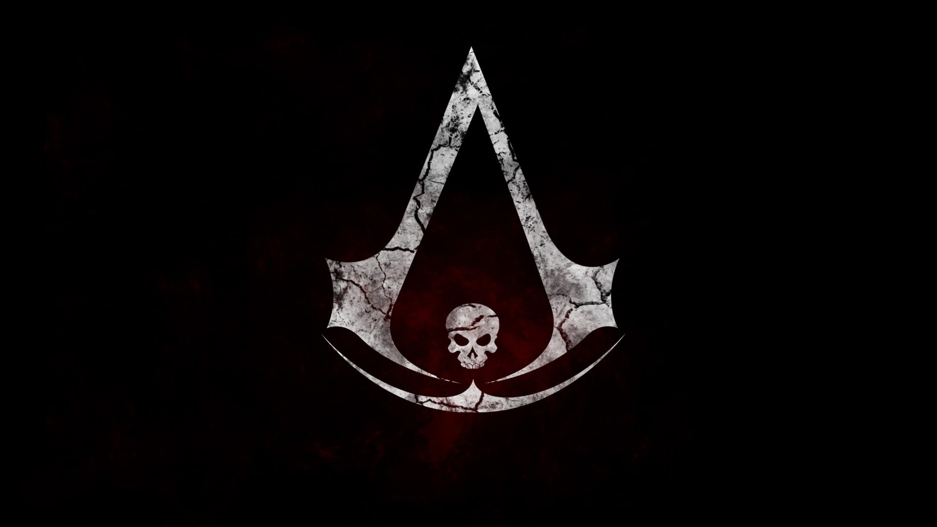 assassin creed, black, Flag, logo, skull, black background