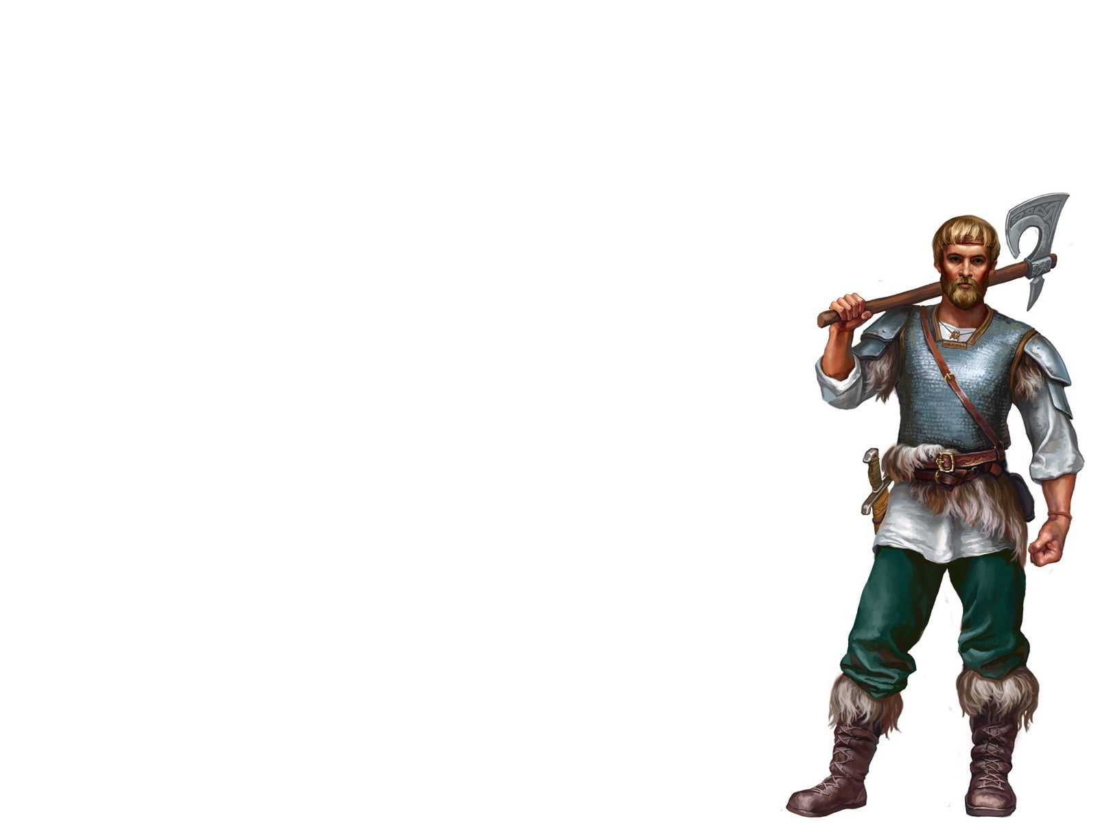 warrior, copy space, one person, front view, standing, white background