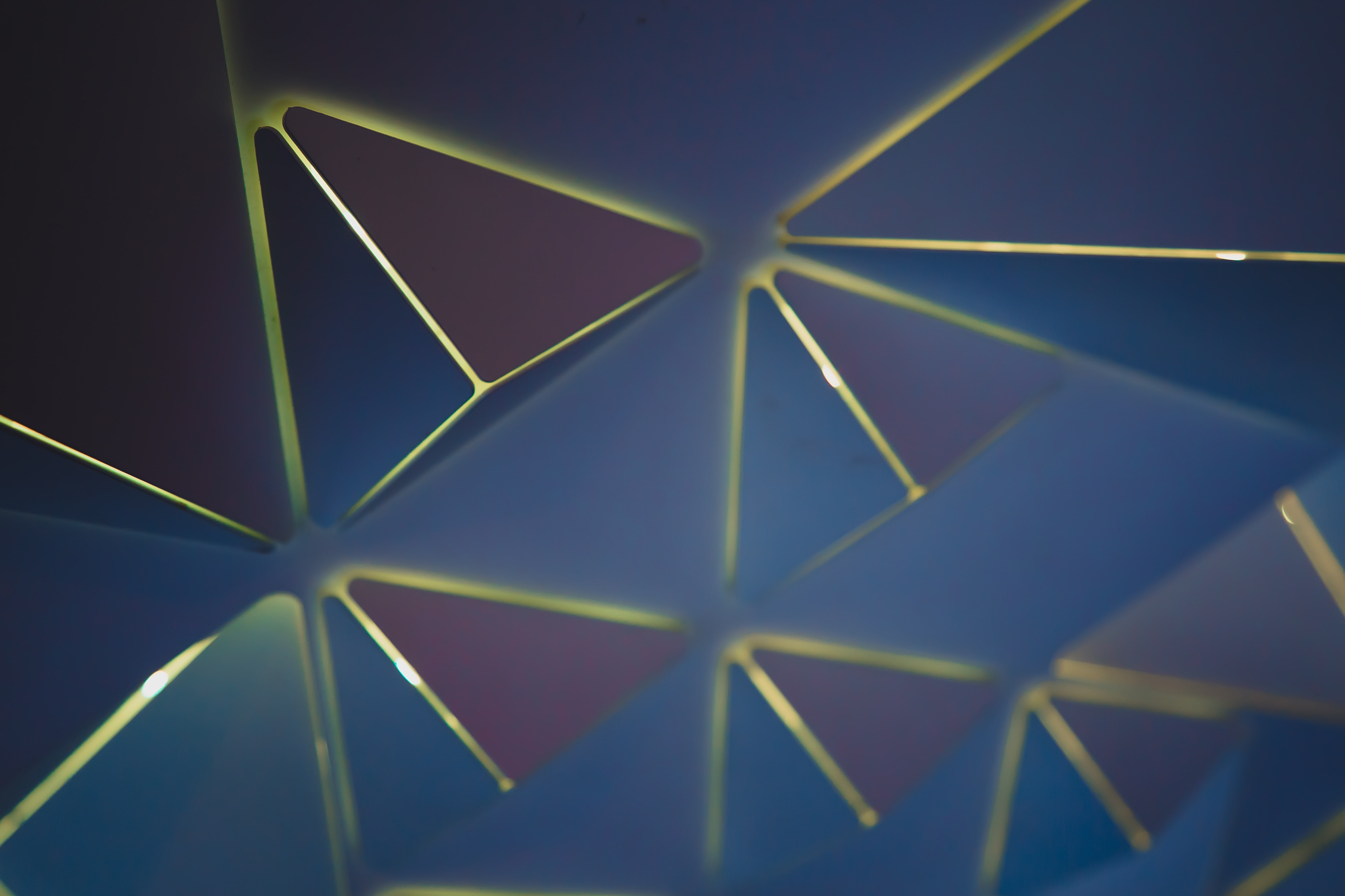 Triangles, Neon, Geometric, Pattern, 5K