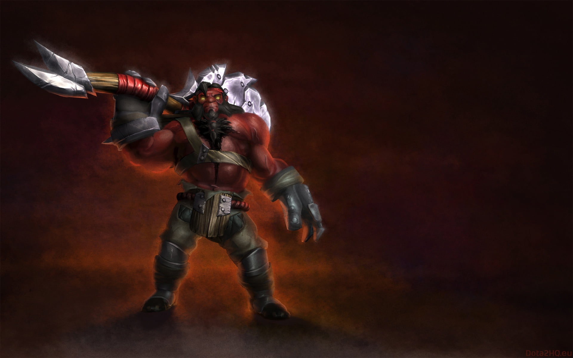 Axe from Dota 2 wallpaper, might of the red fury, art, futuristic