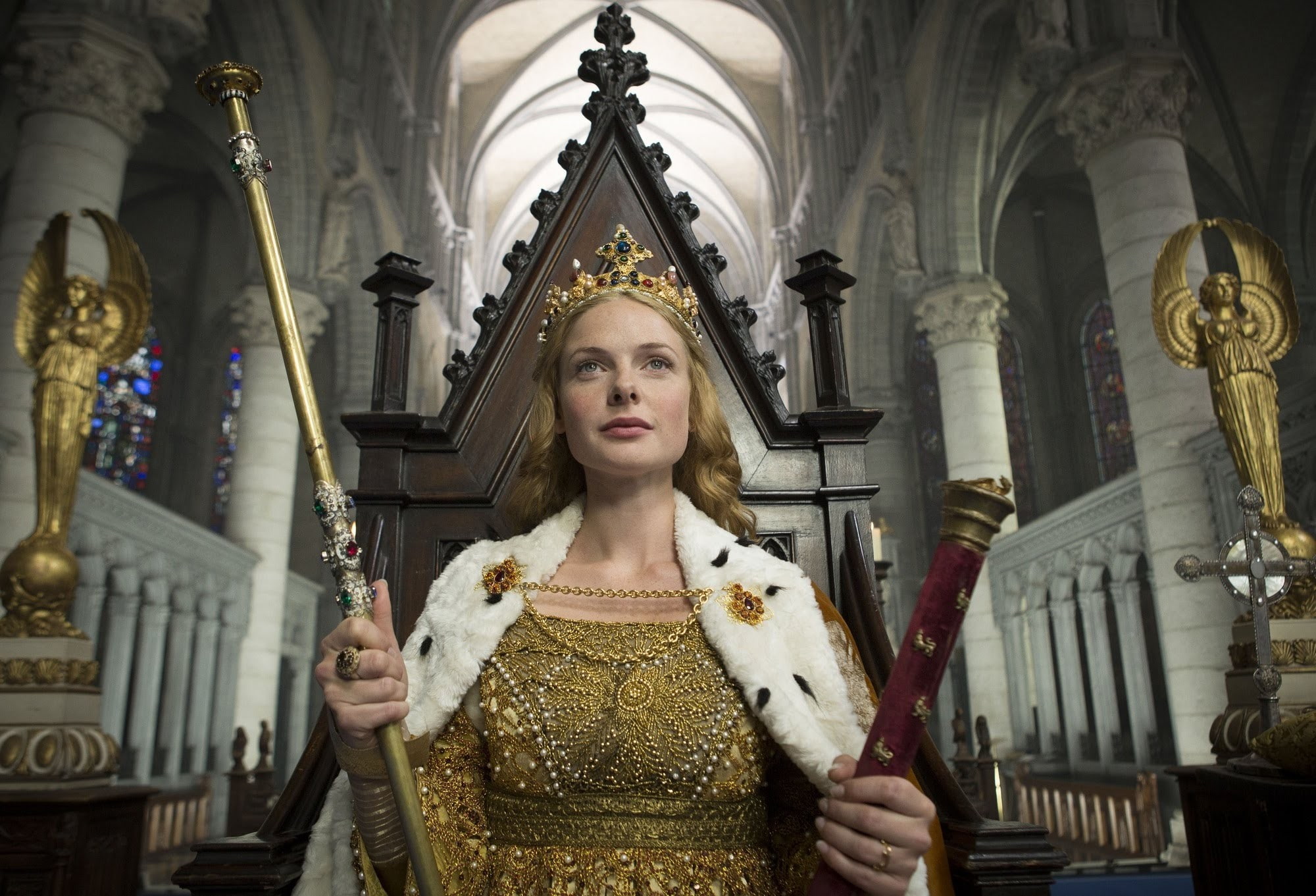 women, Rebecca Ferguson, blonde, The White Queen, actress, scepters
