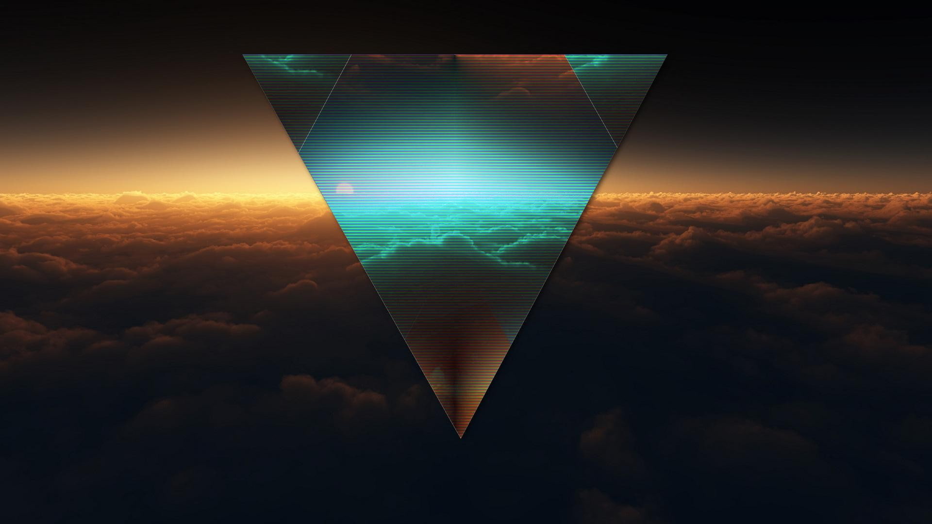 triangle, abstract, polyscape