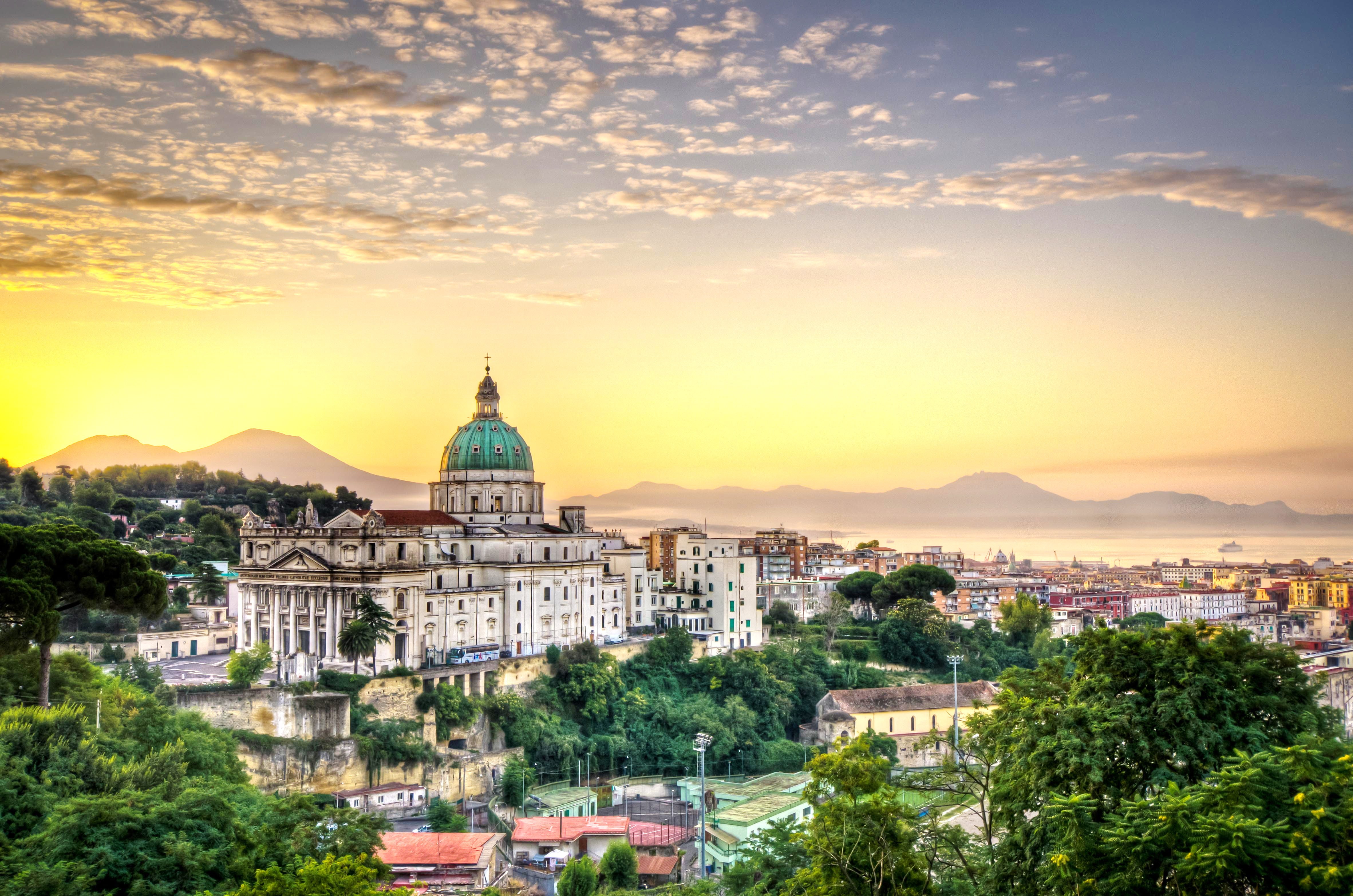 Cities, Naples, Building, City, Dome, Italy