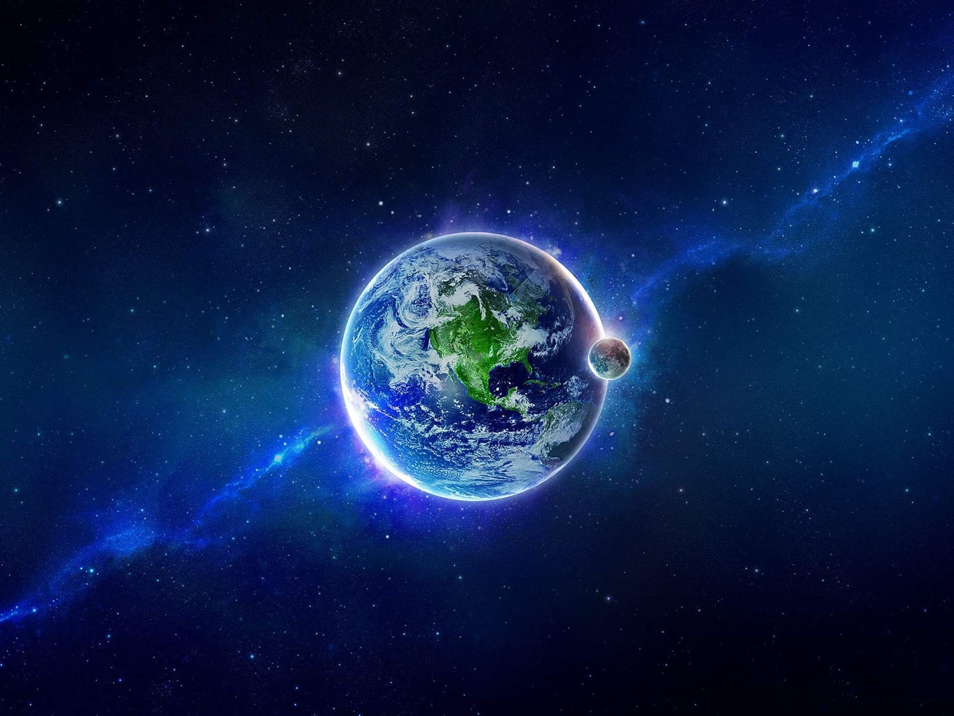 Protect Our Beautiful Earth-Universe space HD Desk.., earth illustration