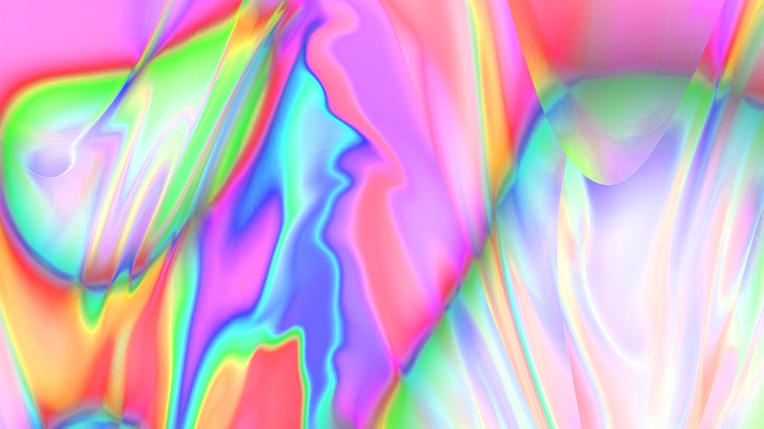 abstract, Photoshop, colorful, holographic, iridescent, liquid