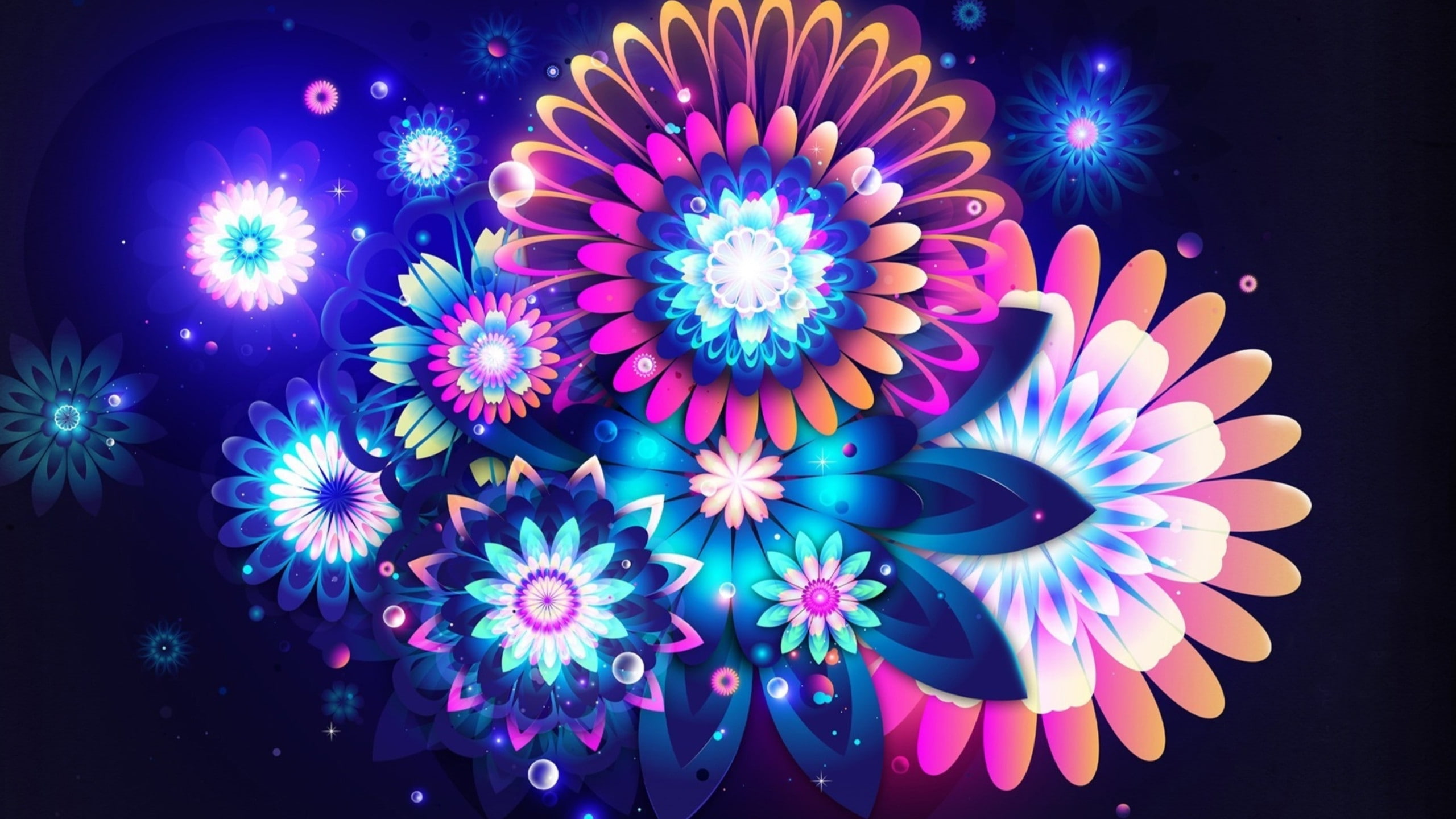 Flowers, 2560x1440, mac, cool, Colorful, ultra hd flowers