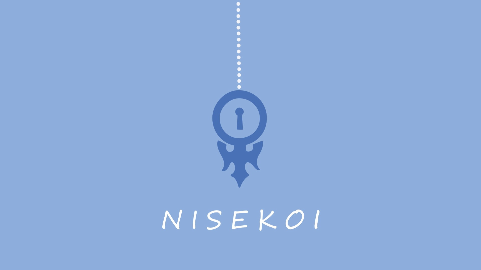 Nisekoi, logo, blue, communication, studio shot, indoors, no people