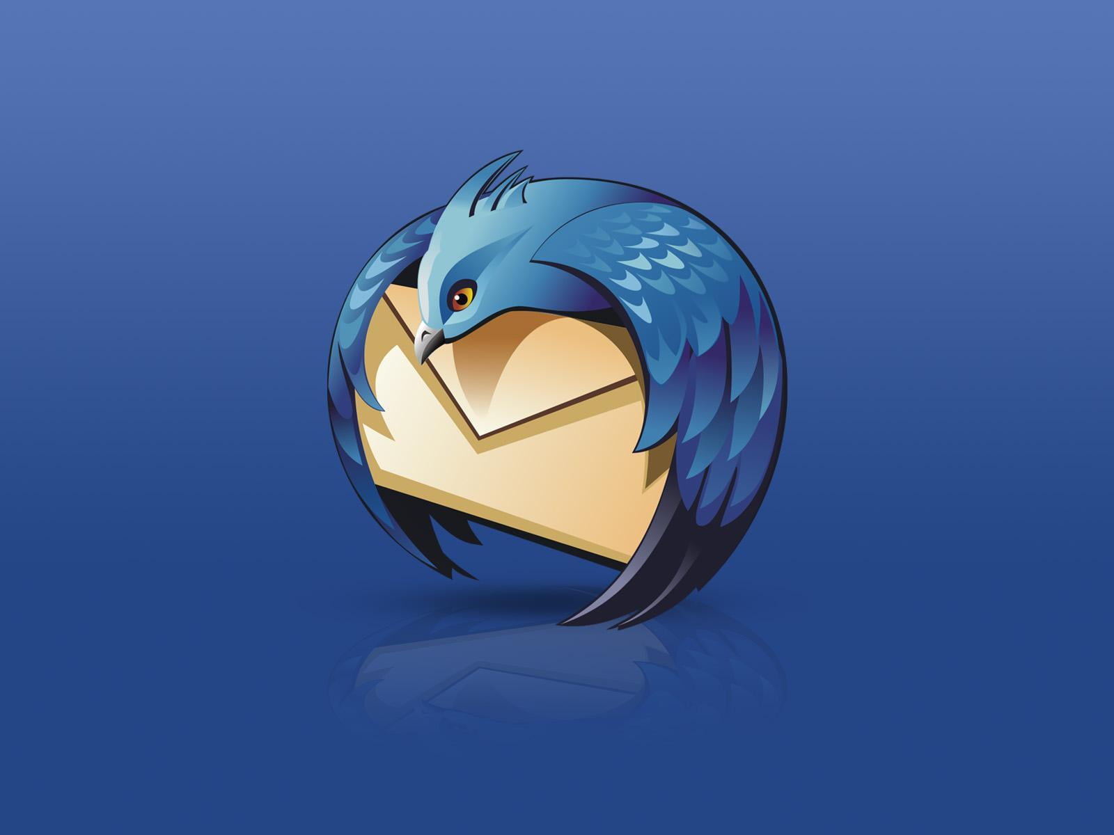 Mozilla Thunderbird, bird carrying mail logo, Computers, Mozilla Firefox