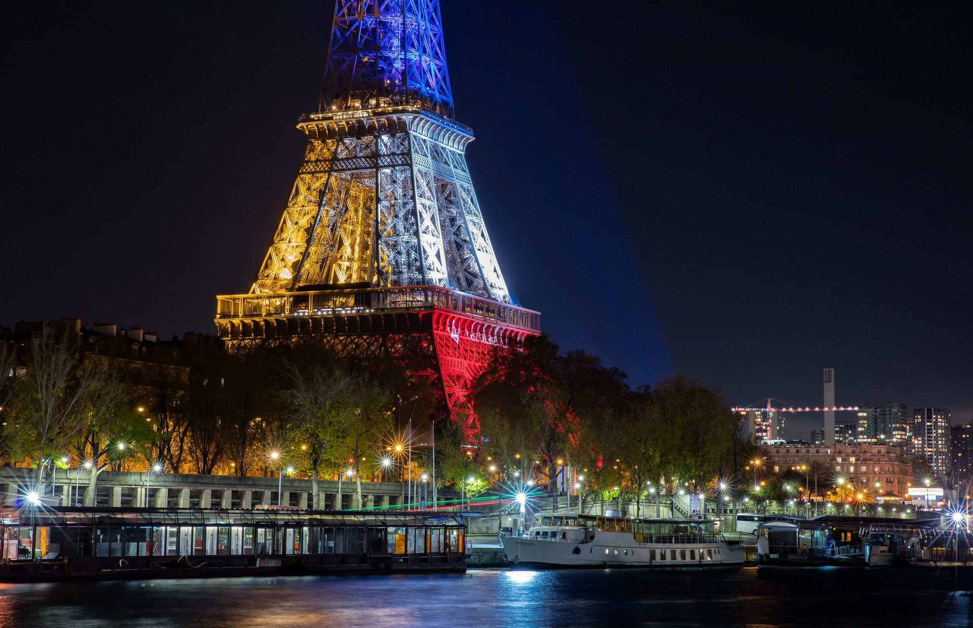 France, Paris, Eiffel Tower, night