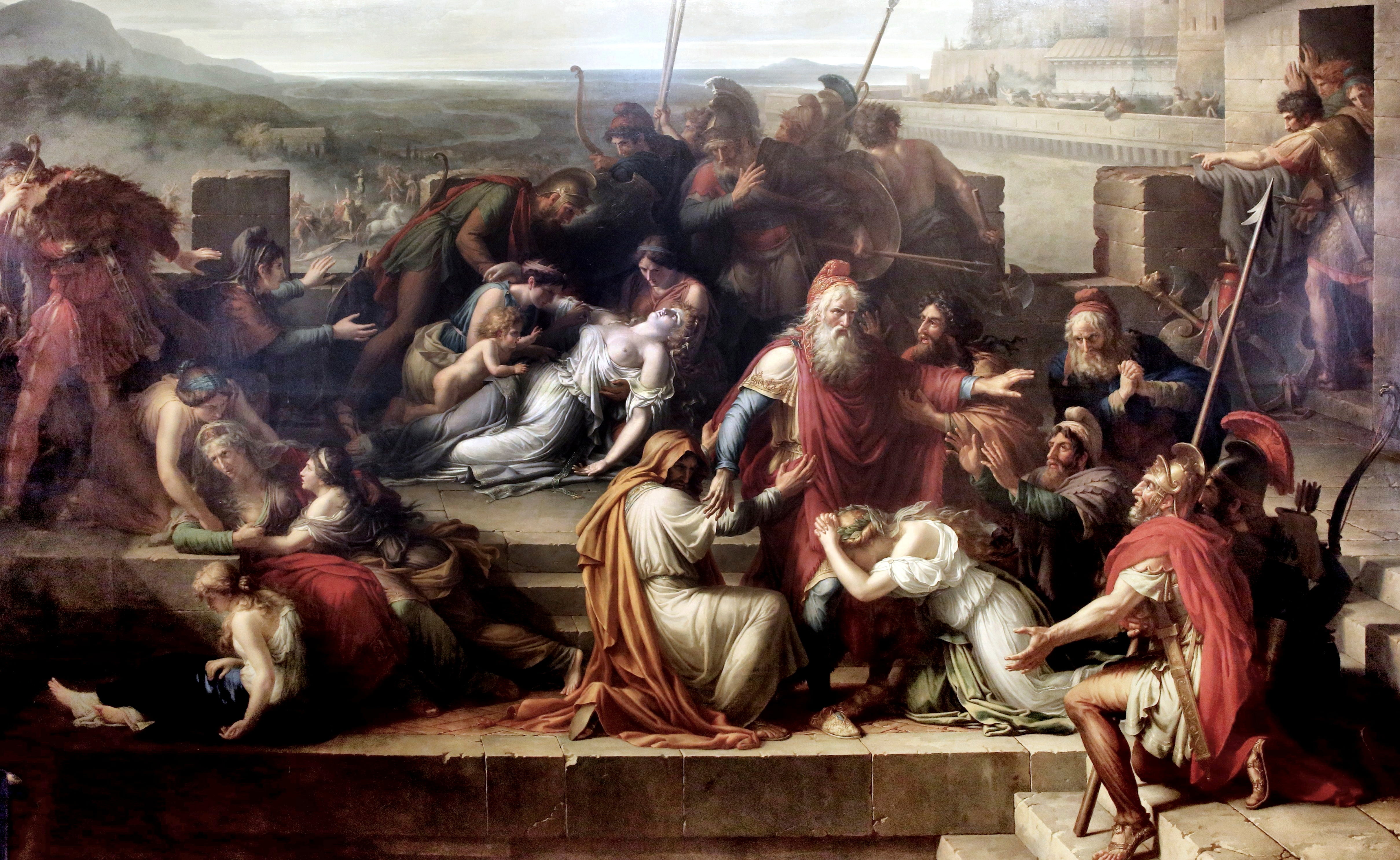 battle of Achilles and Hector, The consternation of the family of Priam