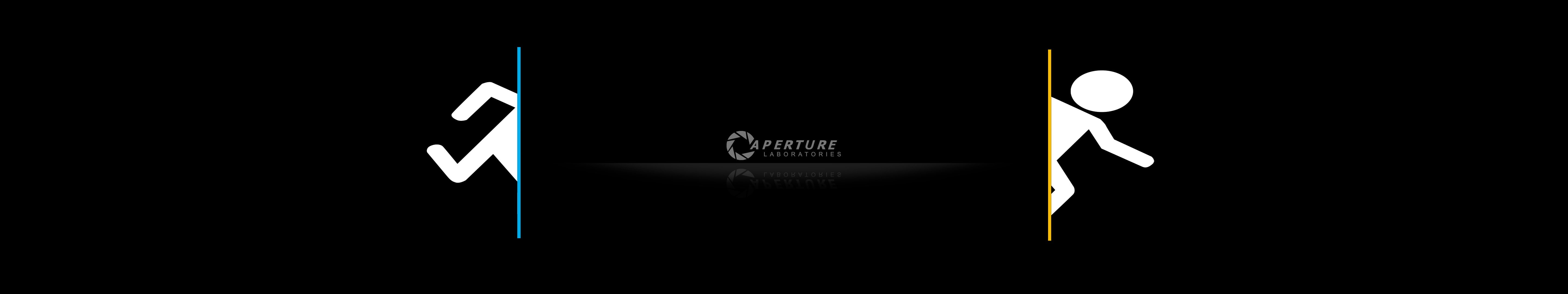 Portal 2, triple screen, Aperture Laboratories, Portal (game)