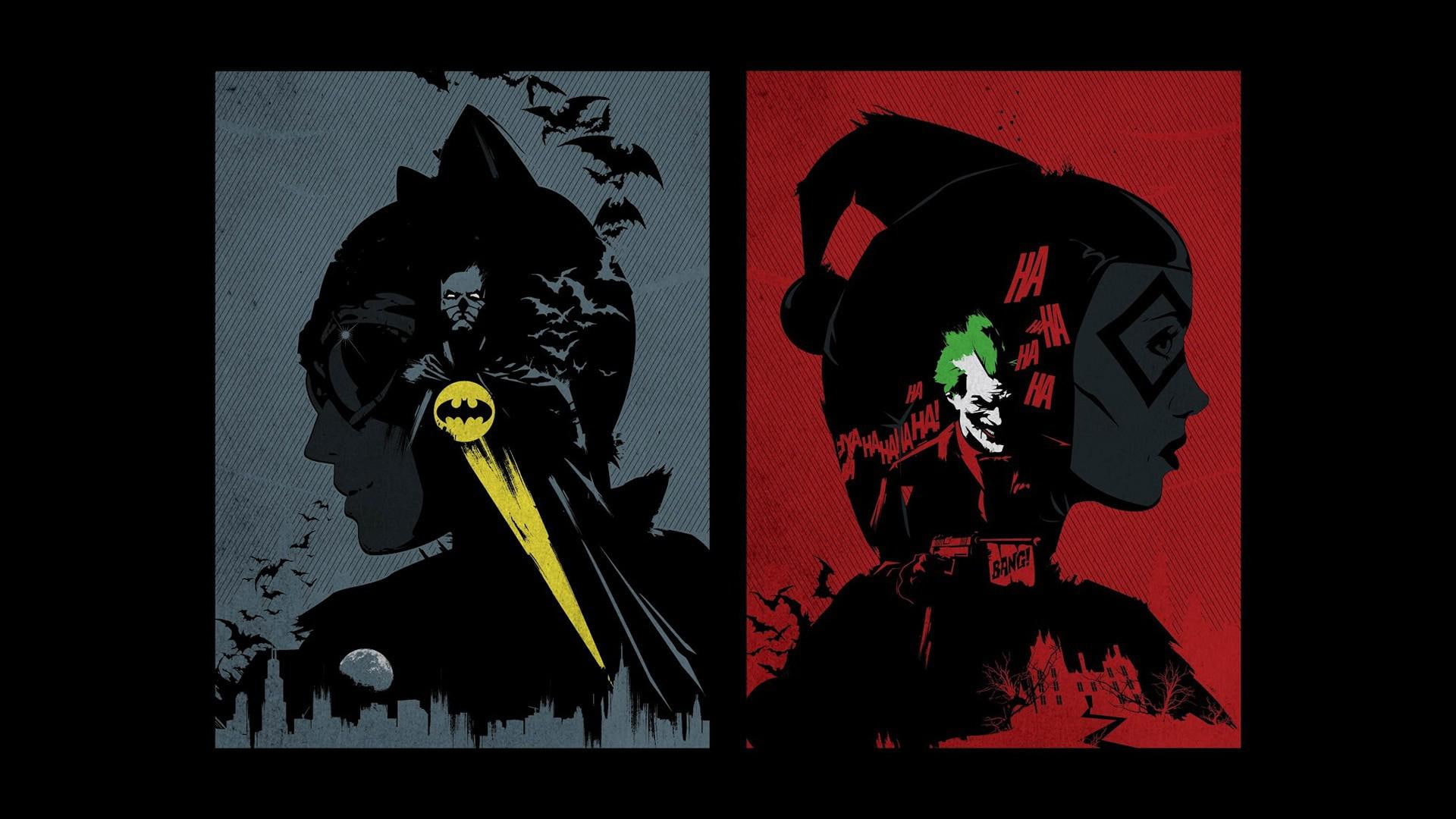 Catwoman vs Harley Quinn, batman and harley quinn poster, comics