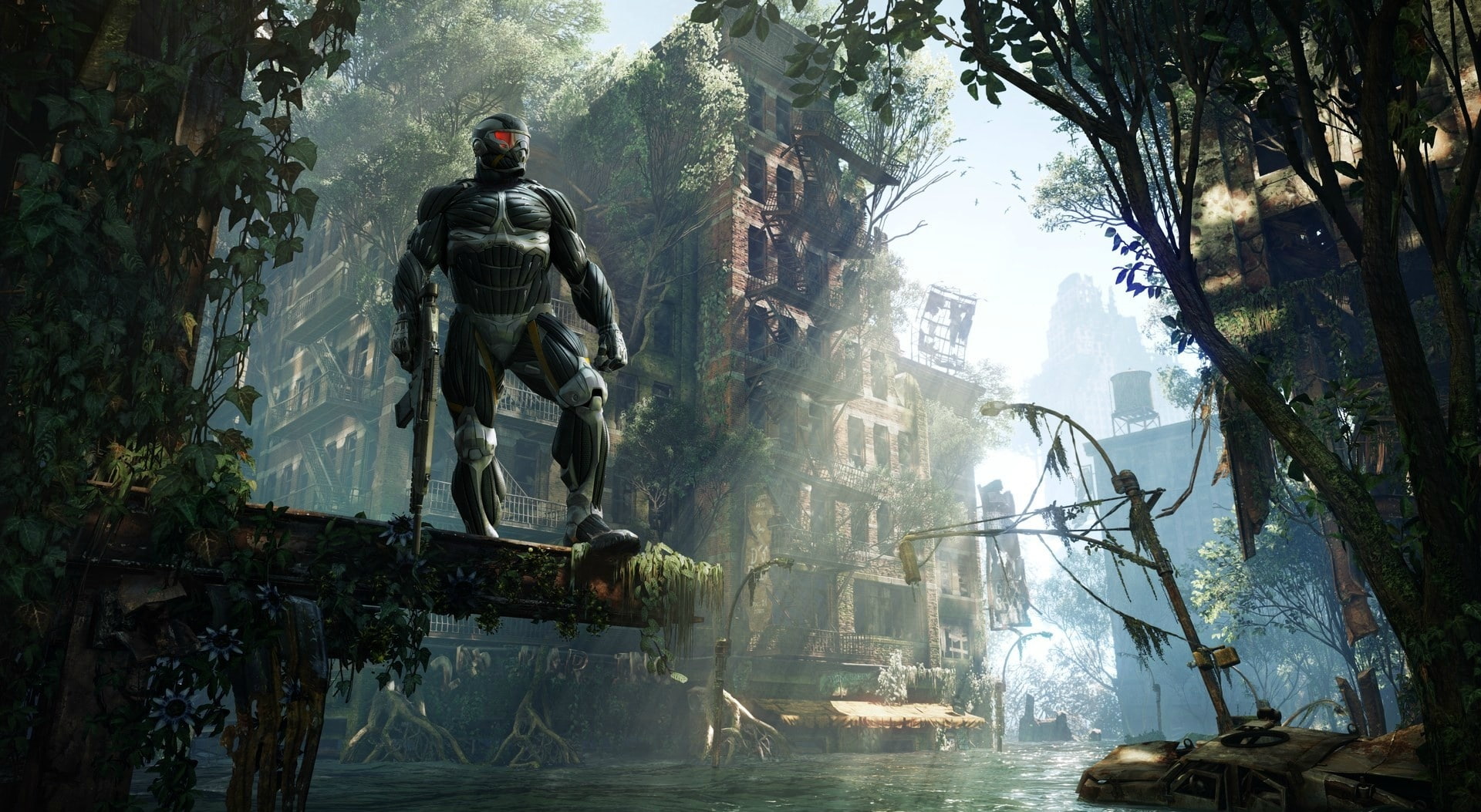 Crysis 3 (2013 Video Game), Halo digital wallpaper, Games, Ruins