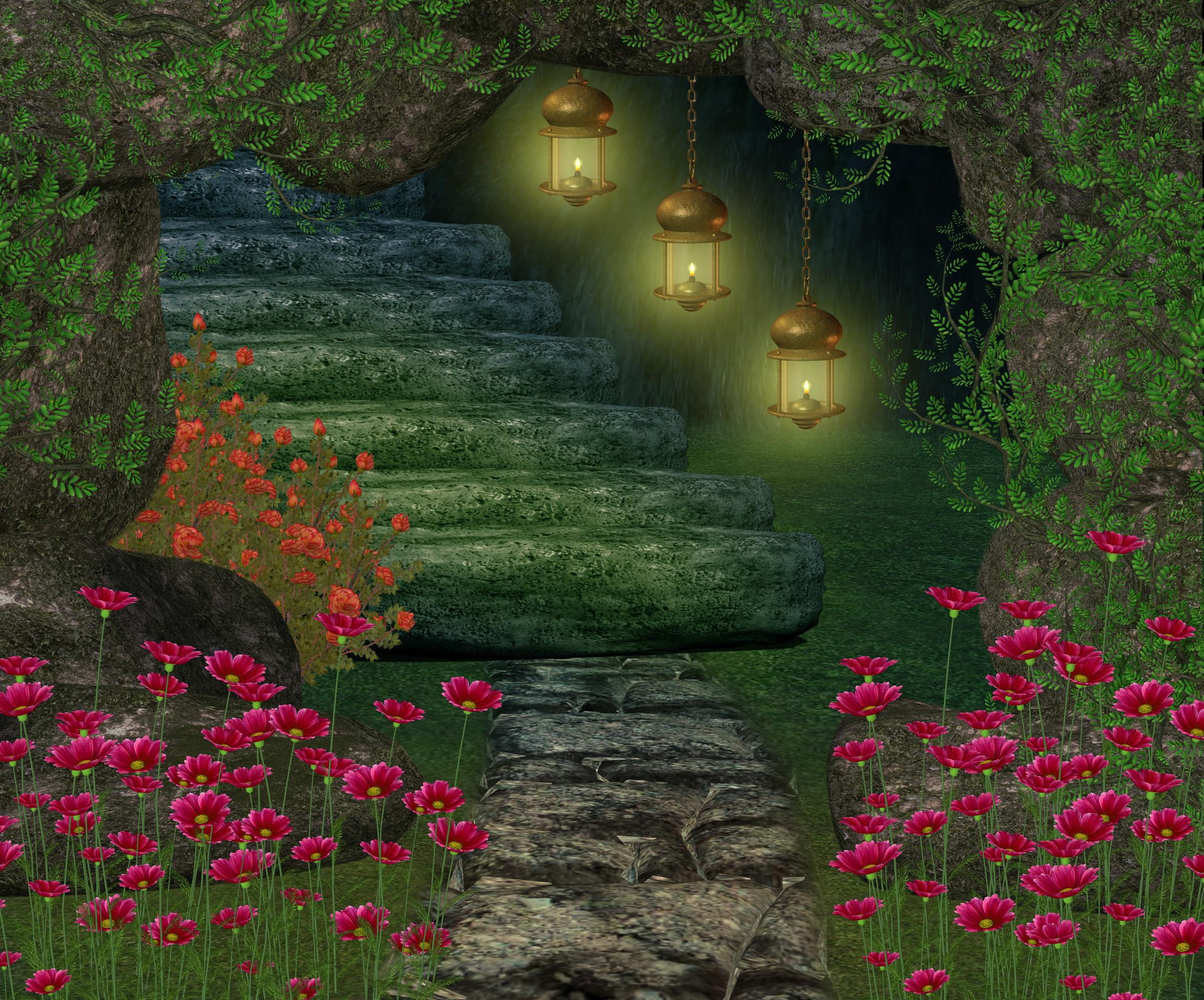 ✰fascinating Cave✰, lovely, resources, view, lamps, premade