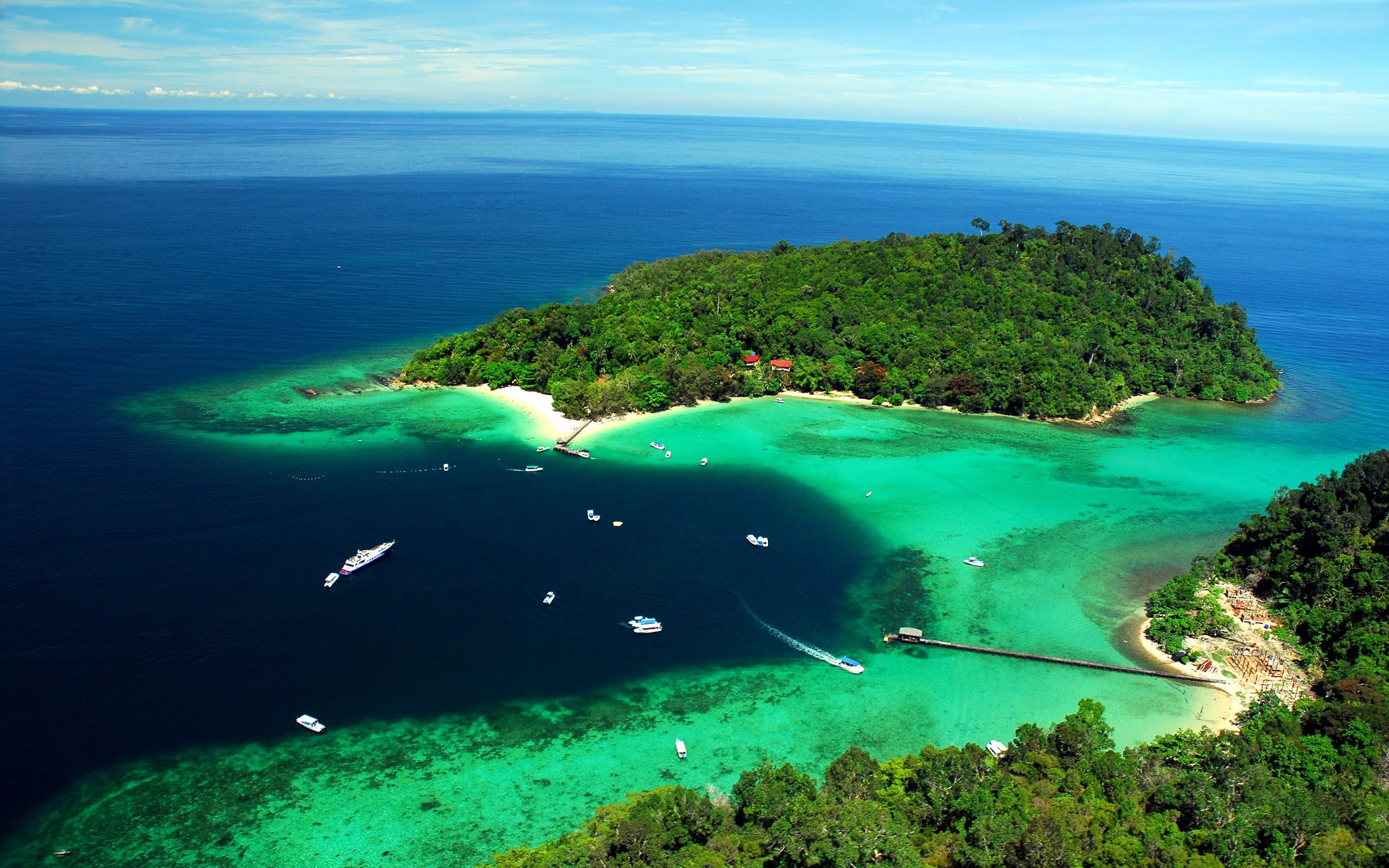 Malaysia Tun Sakaran Marine Park-2016 Bing Desktop.., green island