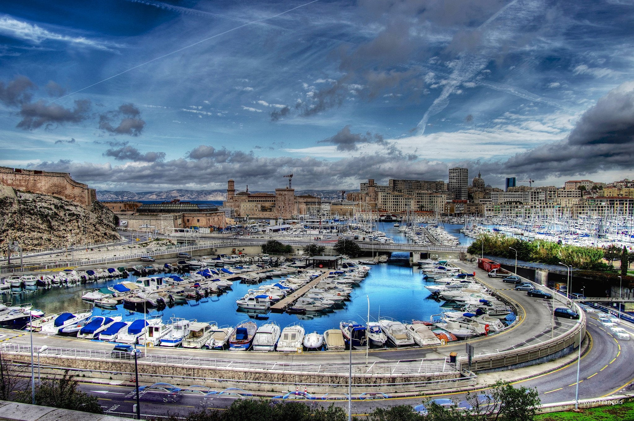 architecture, cities, france, harbor, marseille, monuments