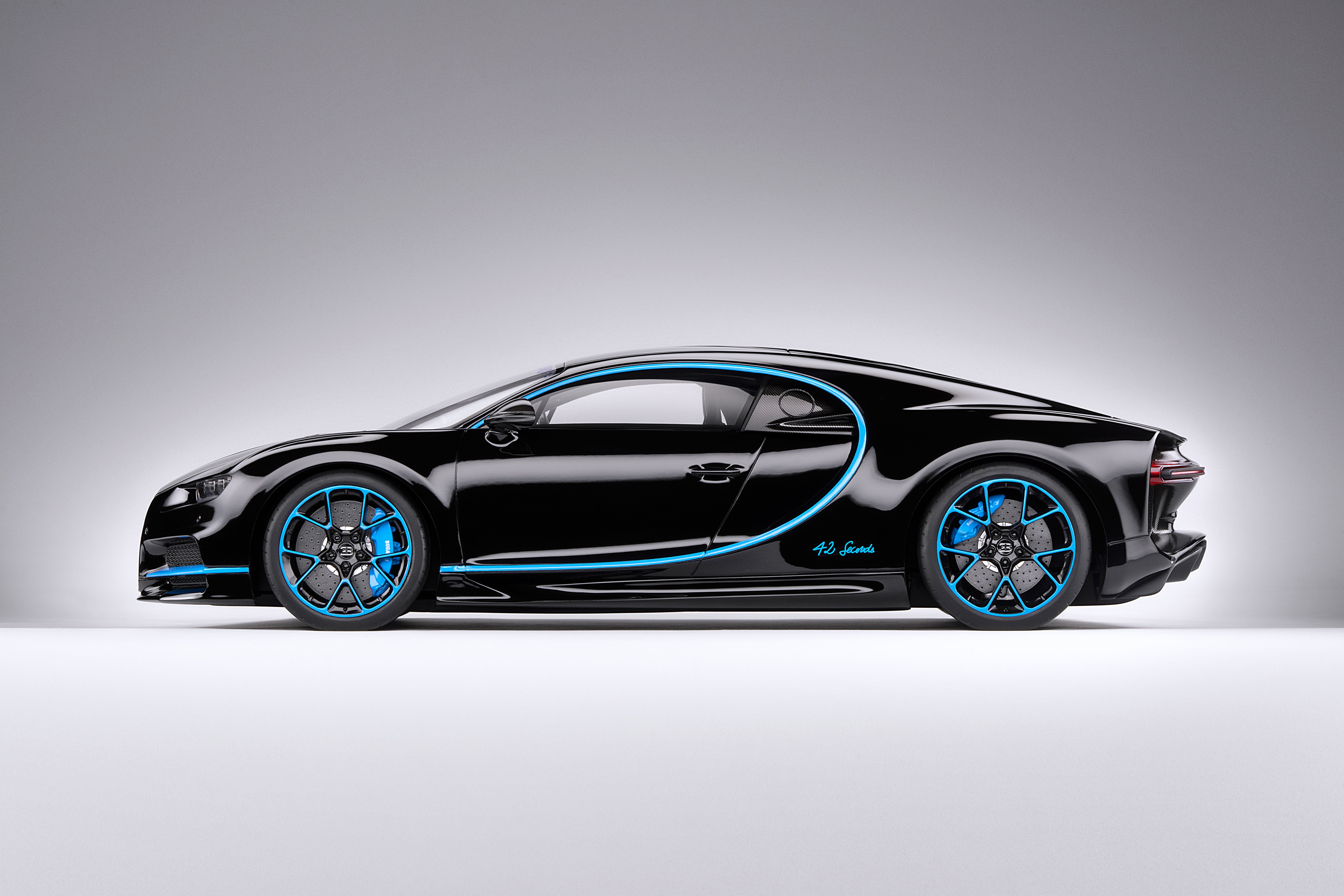 background, black, art, side view, hypercar, Bugatti Chiron