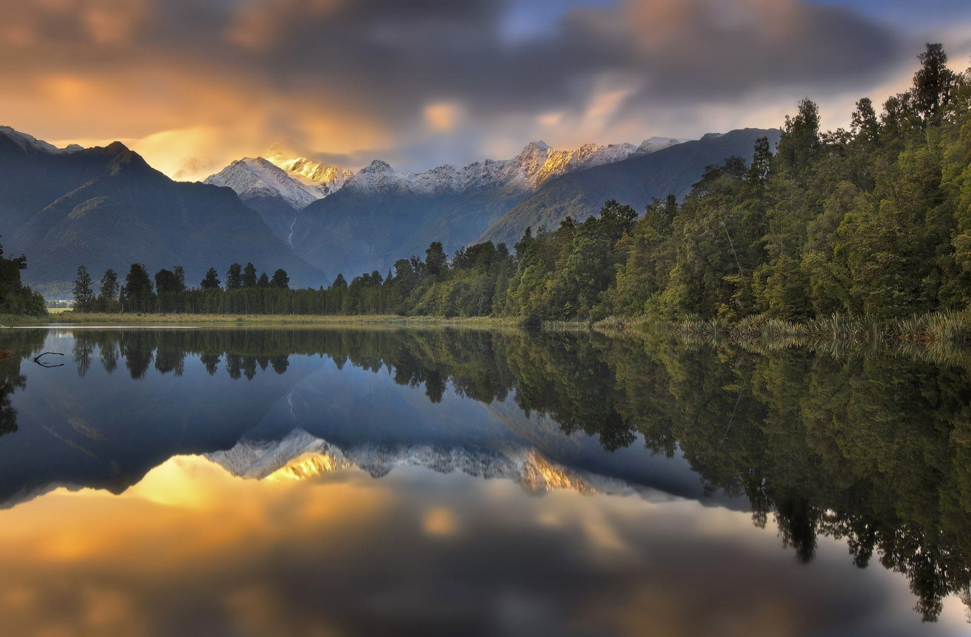 Mountains, Aoraki/Mount Cook, Cloud, New Zealand, Reflection