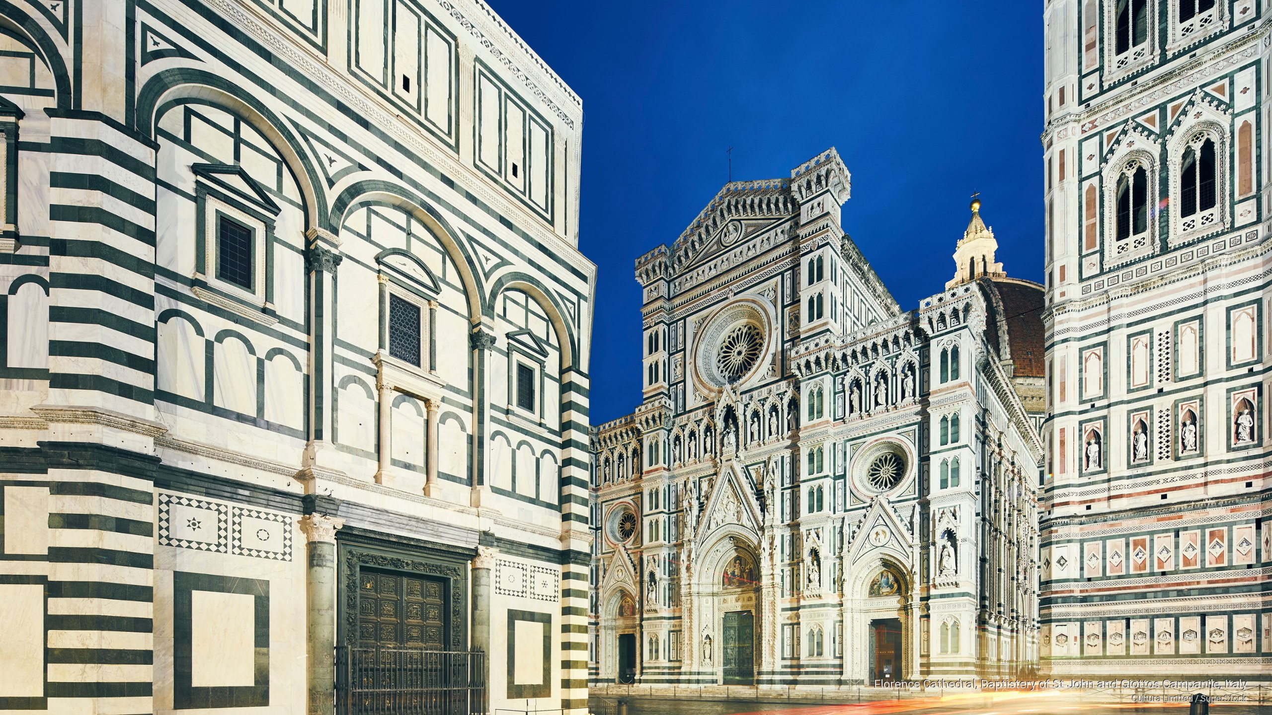 Florence Cathedral, Baptistery of St John and Giottos Campanile, Italy