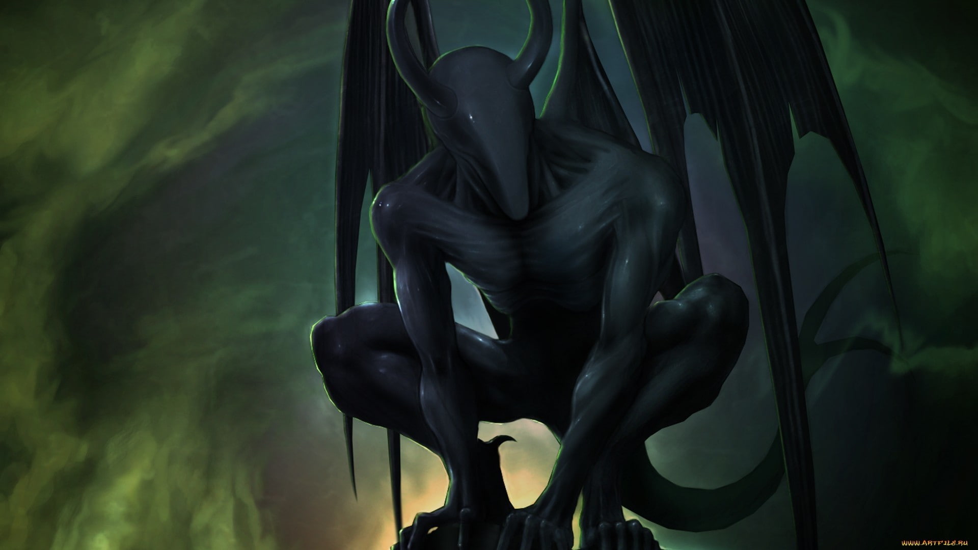 H. P. Lovecraft, creature, Nightgaunt, demon