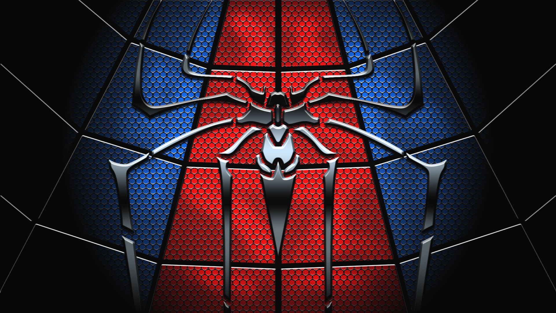 spiderman backgrounds for laptop, blue, red, indoors, shape