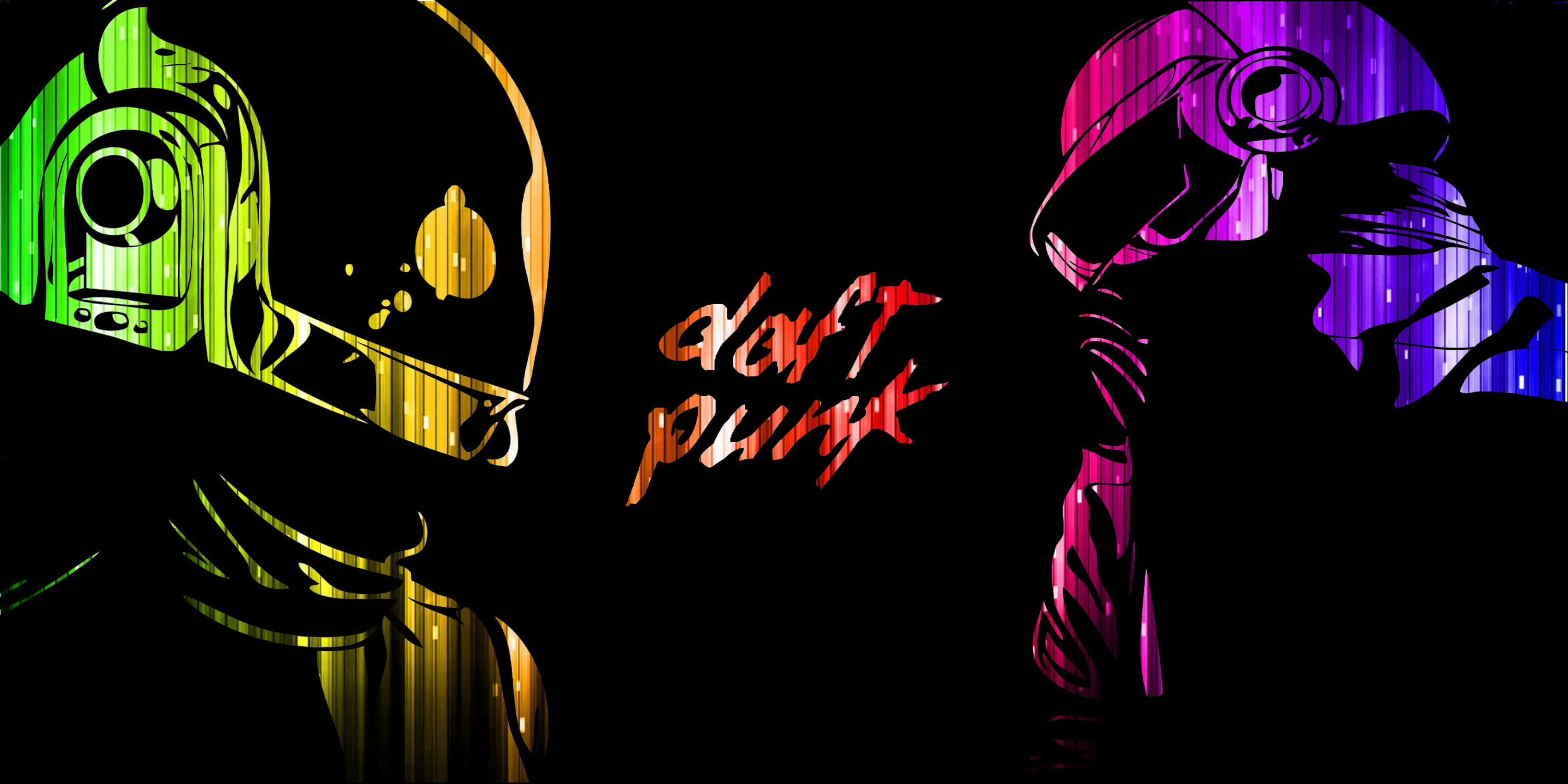 music, Daft Punk, night, illuminated, lighting equipment, dark