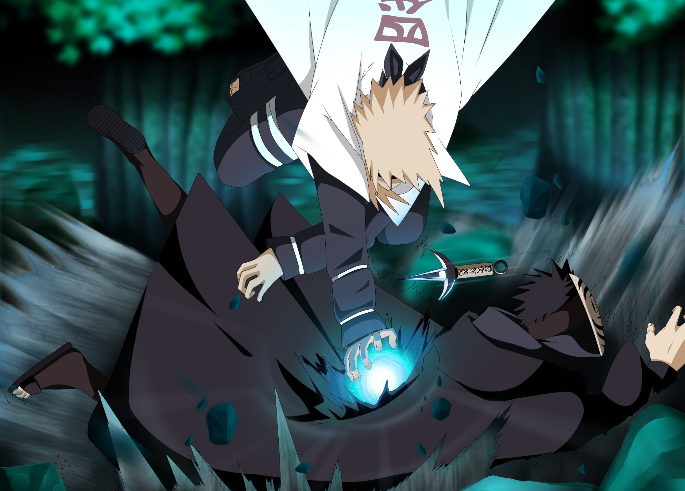 Free download | HD wallpaper: Naruto Minato and Obito illustration ...