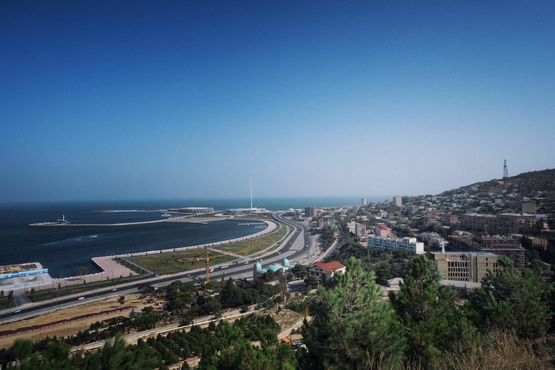 Cities, Baku, Azerbaijan, Caspian Sea