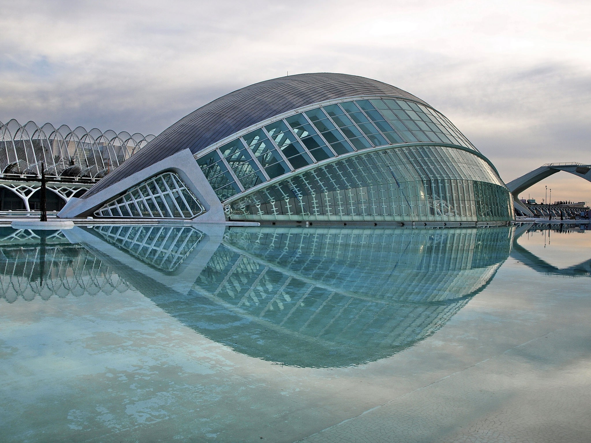 reflection planetarium spain, sky, built structure, architecture